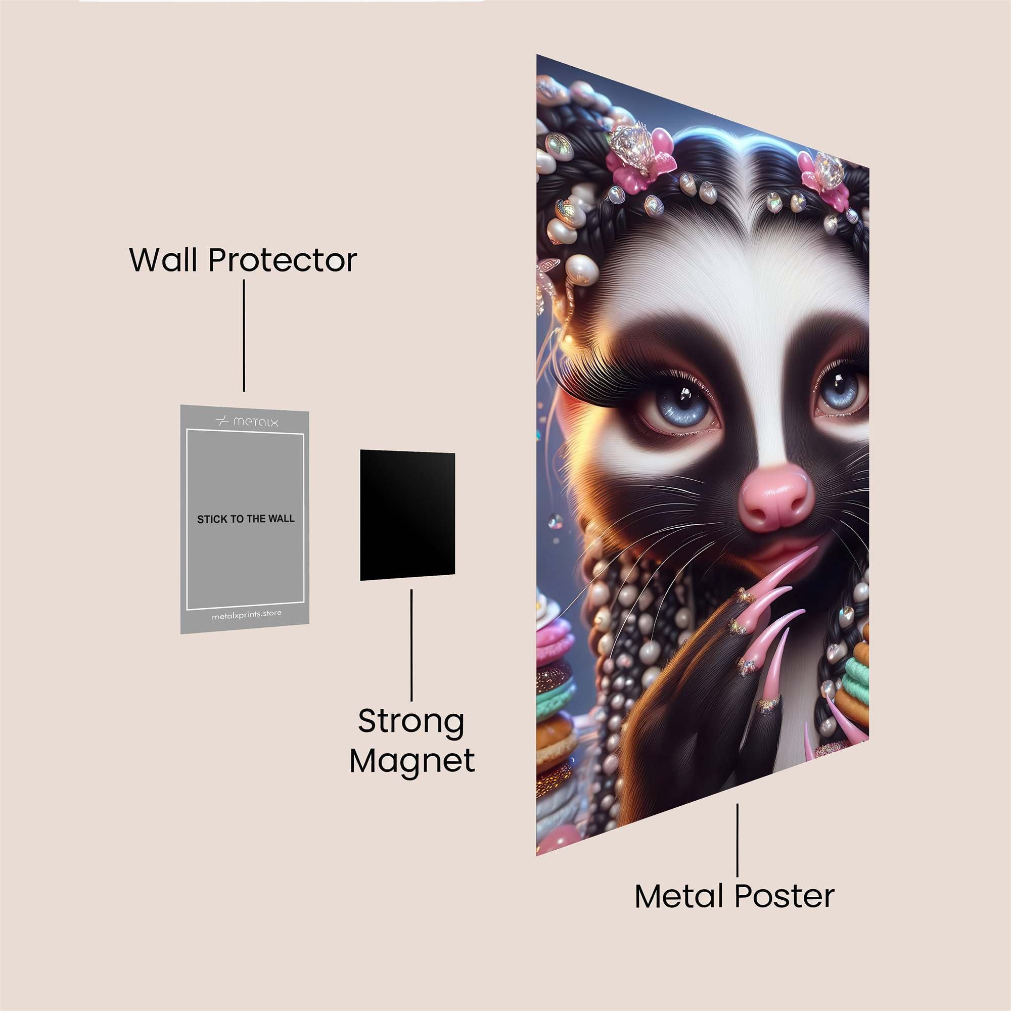 Sassy Stoat Safe Wall Magnetic / M