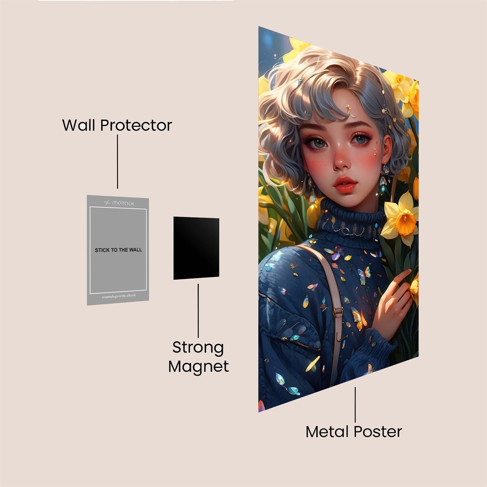 Daffodil Dream Safe Wall Magnetic / M