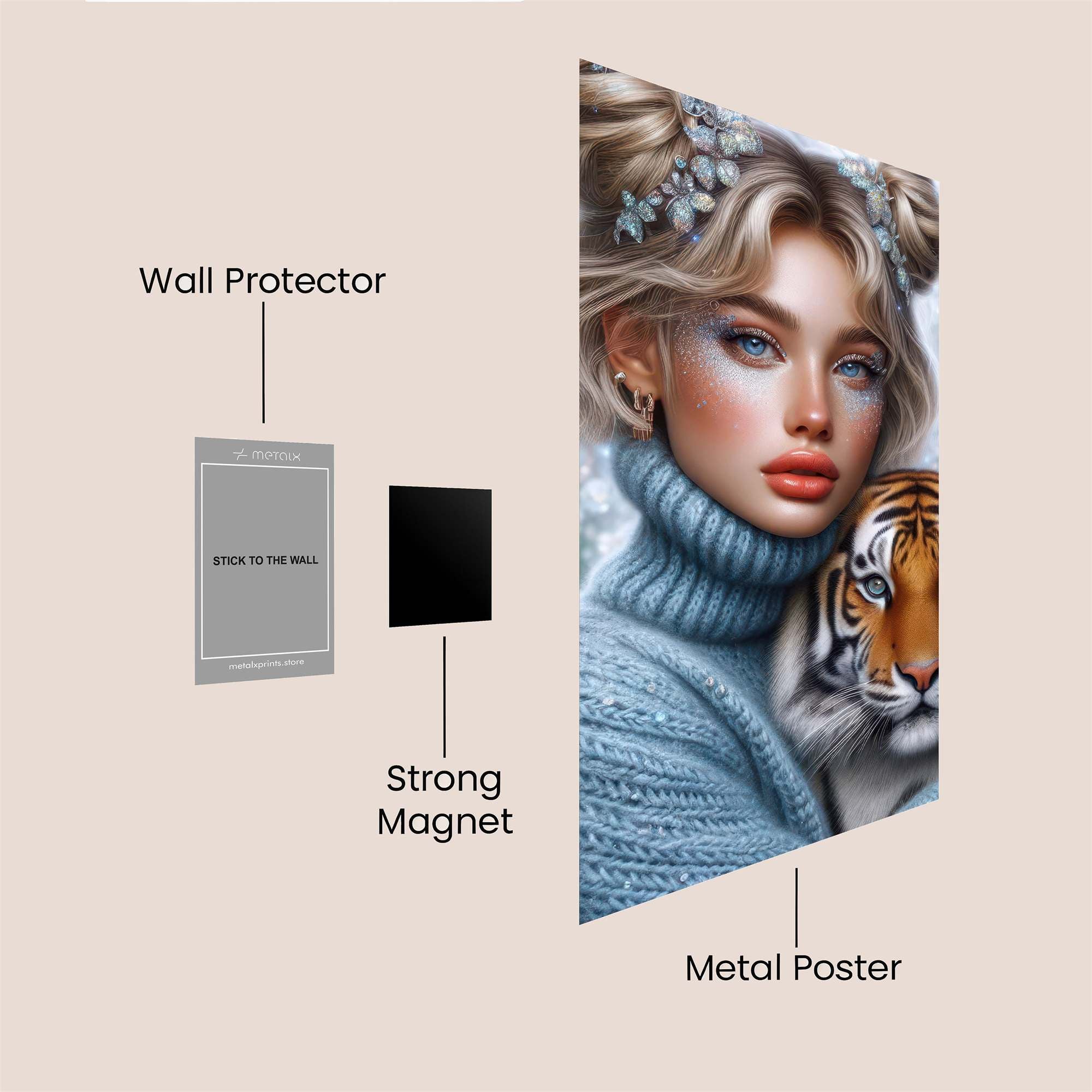 Tiger Serenity Safe Wall Magnetic / M
