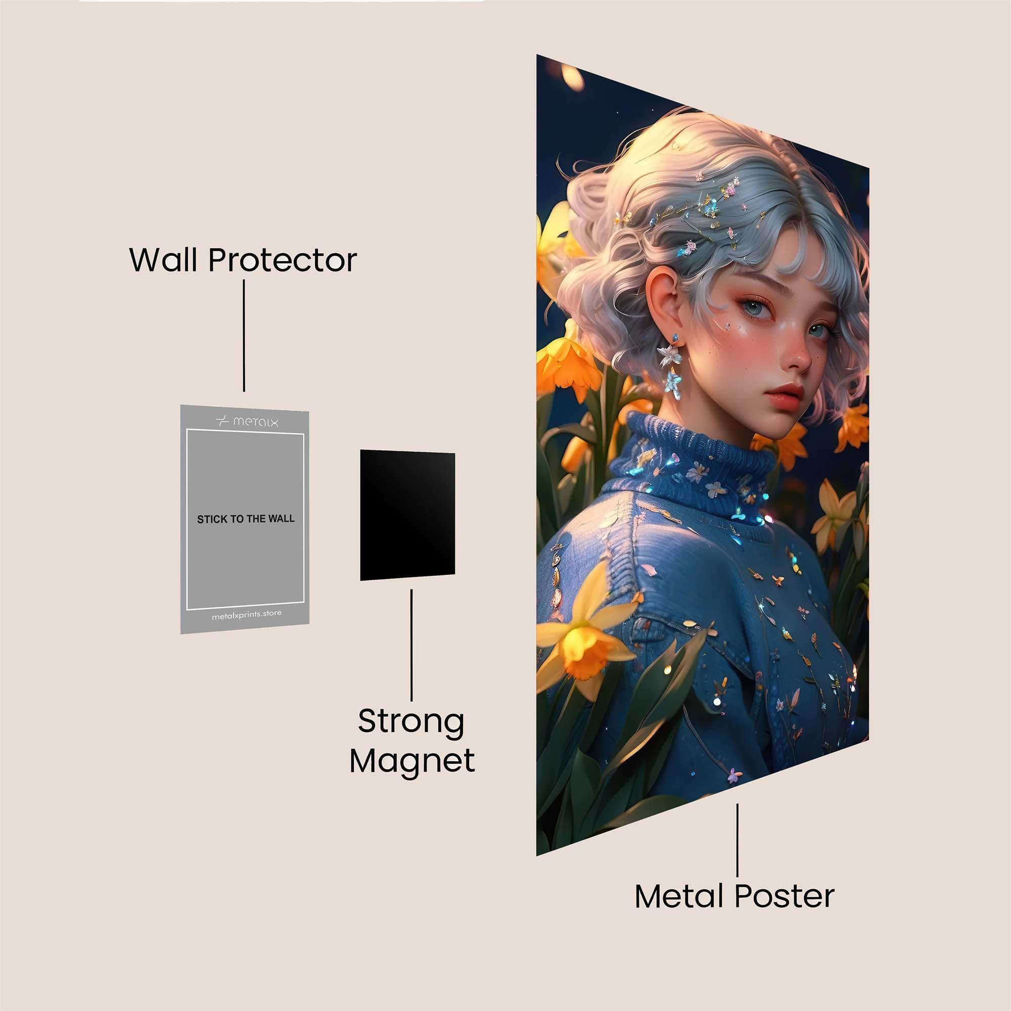 Daffodil Dream Safe Wall Magnetic / M