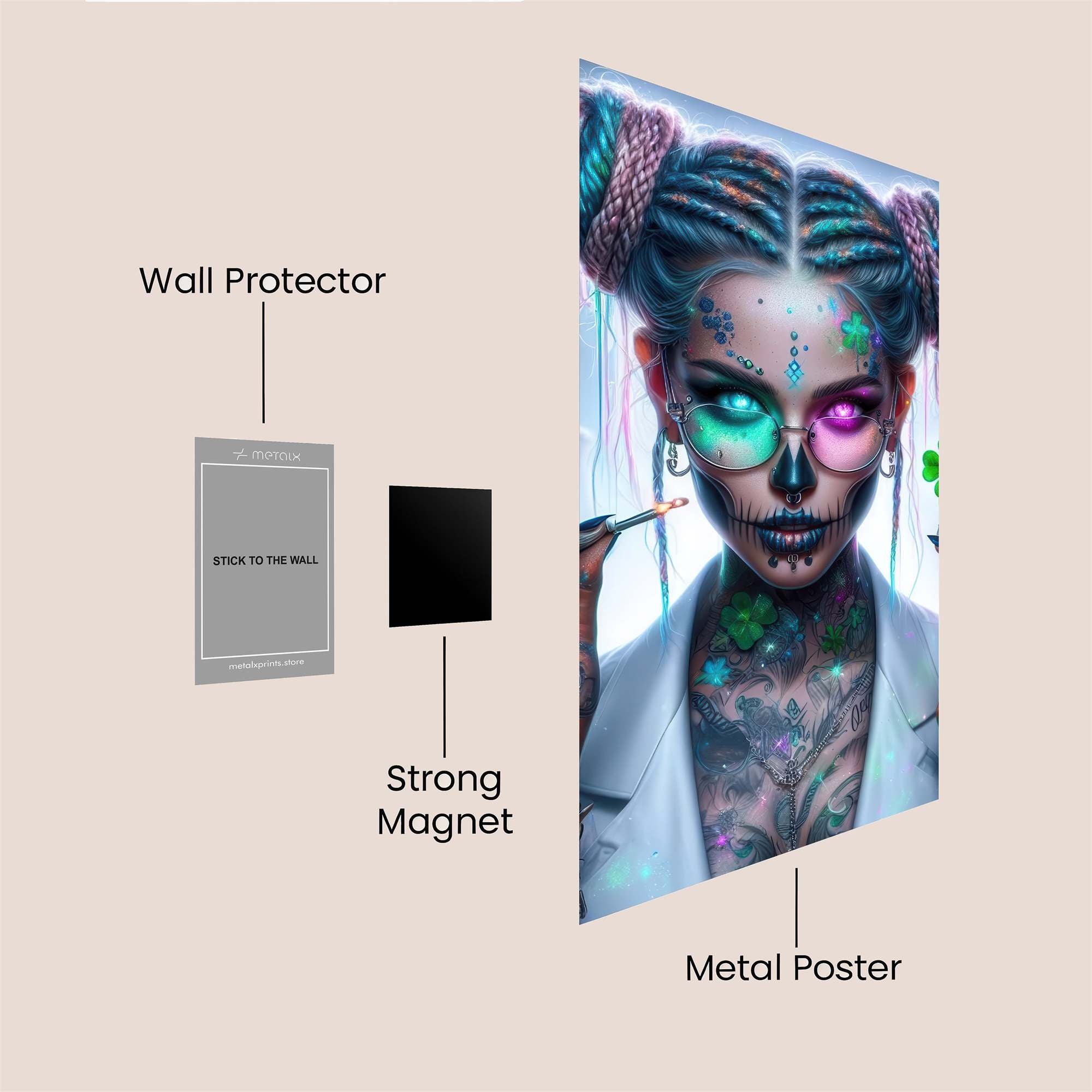 Skeleton Serenity Safe Wall Magnetic / M
