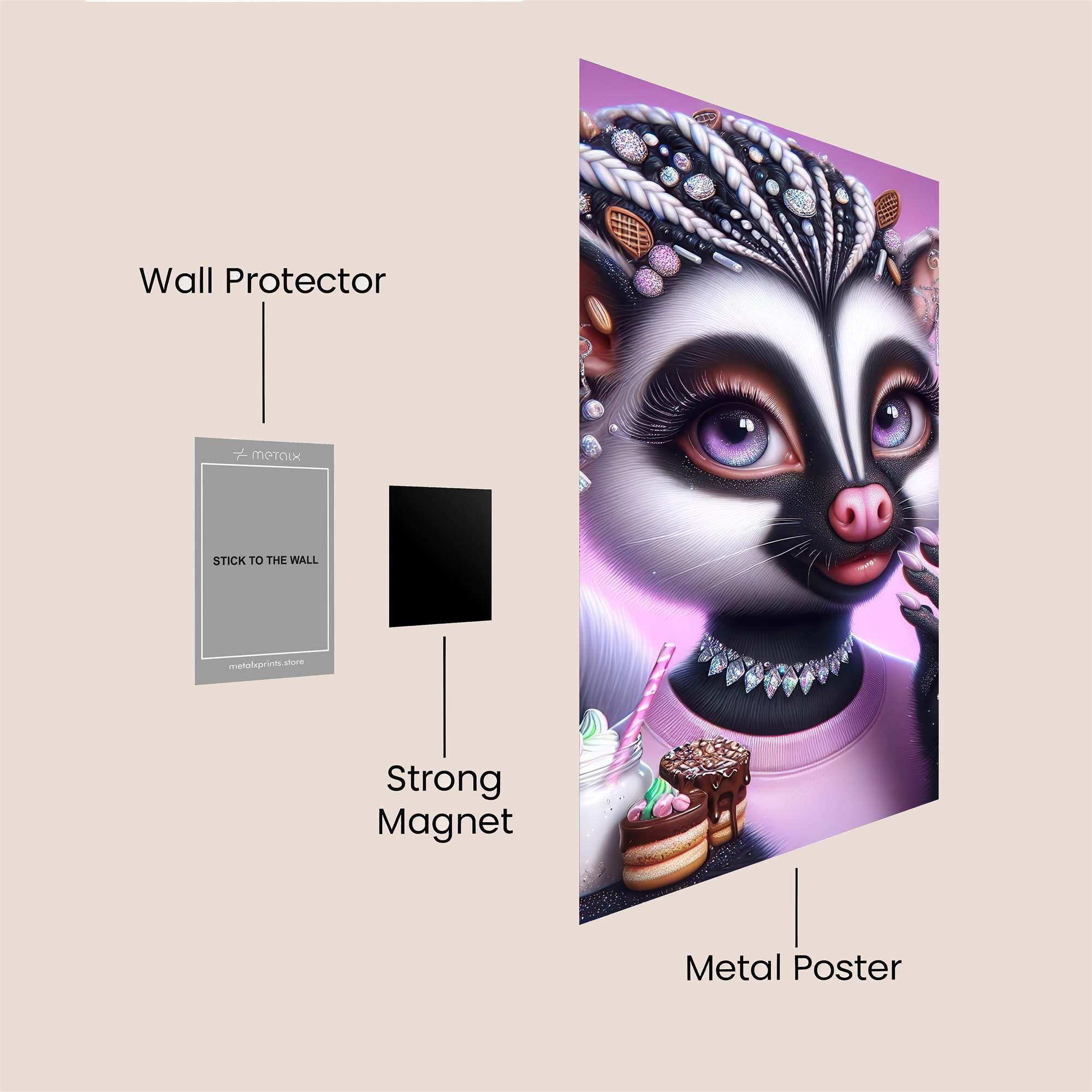 Skunk Glamour Safe Wall Magnetic / M