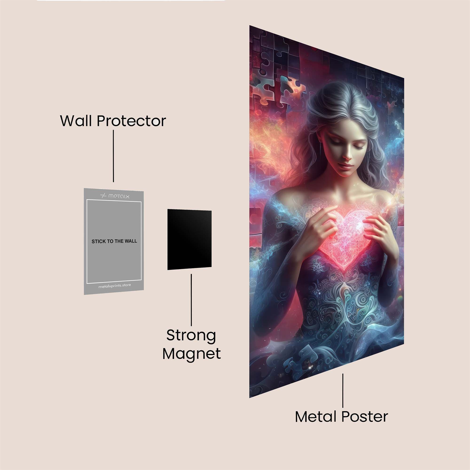 Heart Whisper Safe Wall Magnetic / M