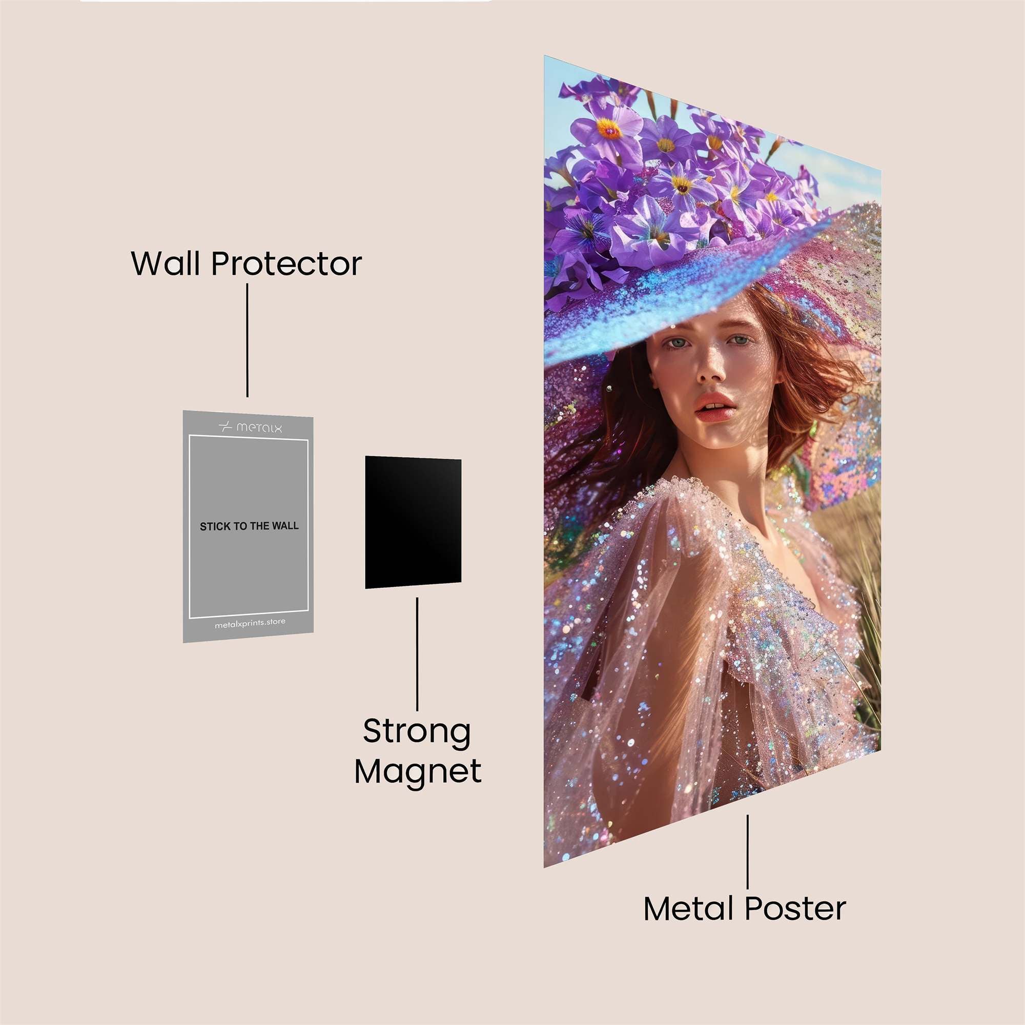 Flower Whimsy Safe Wall Magnetic / M