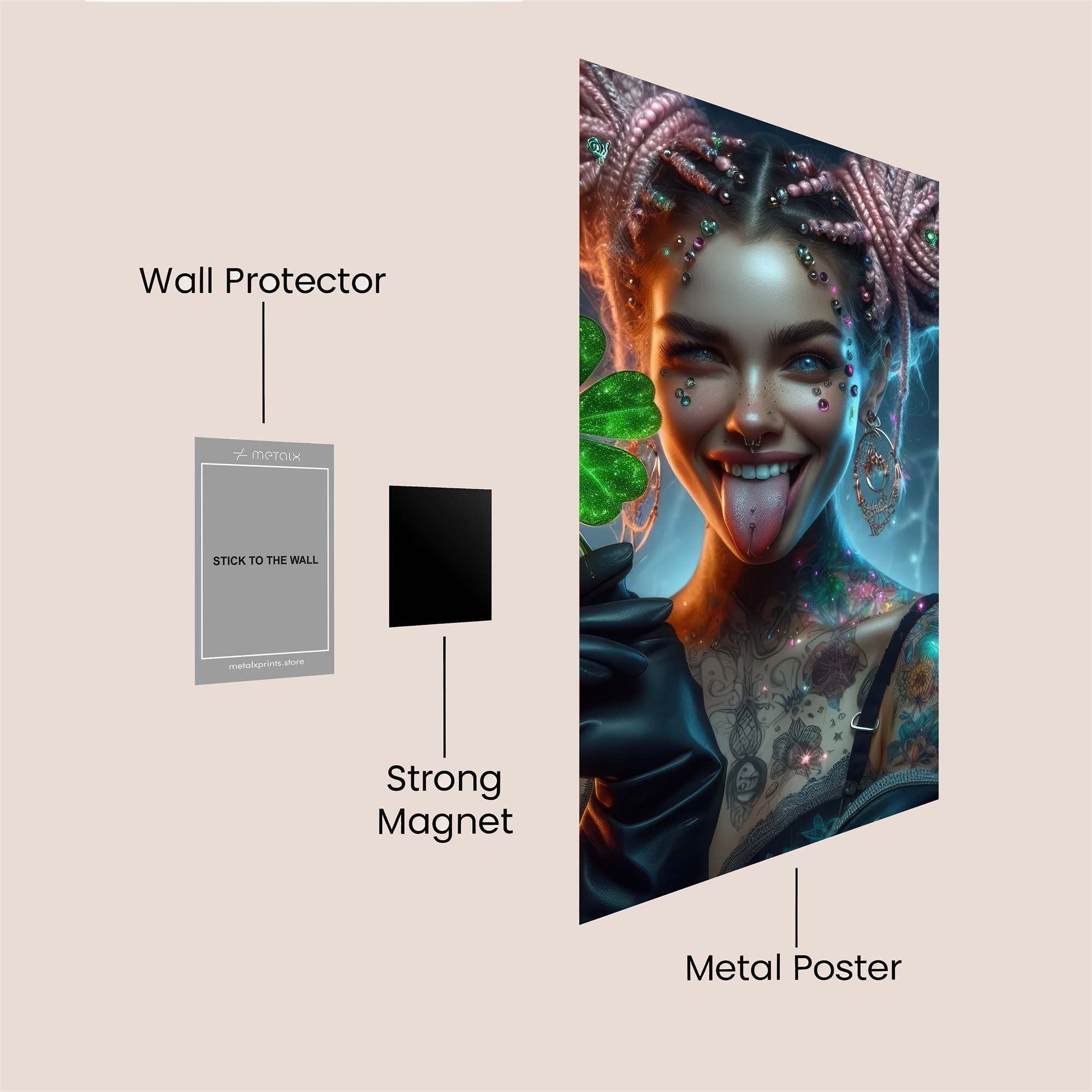 Clover Whimsy Safe Wall Magnetic / M