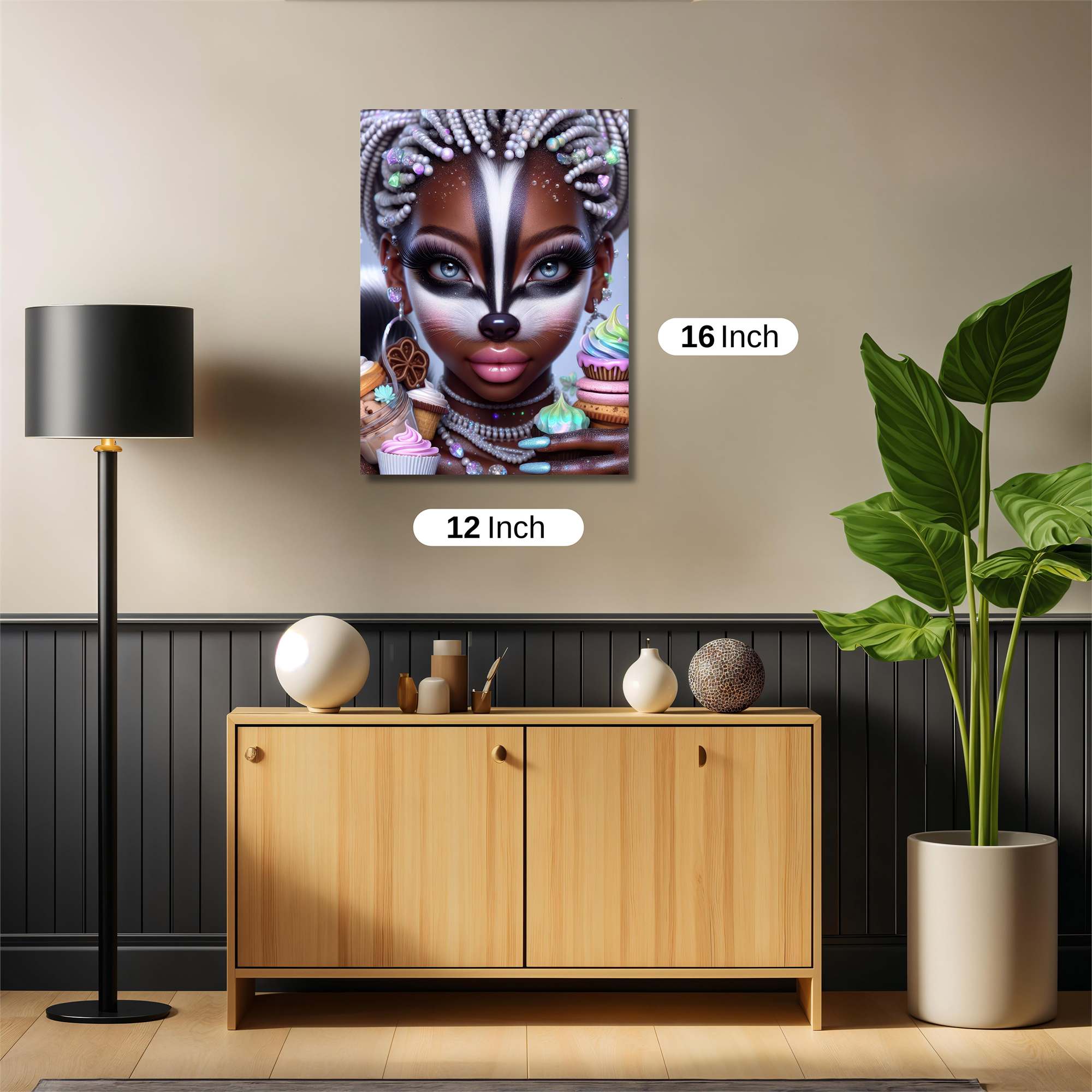 Skunk Whimsy Safe Wall Magnetic / M