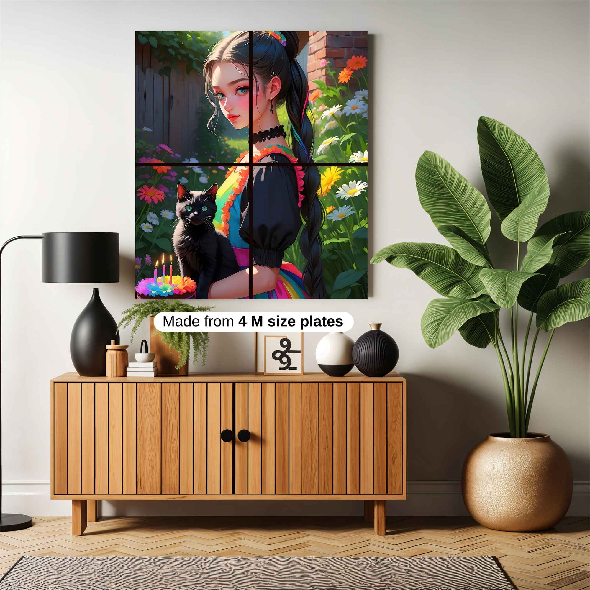 Cat Celebration Safe Wall Magnetic / M