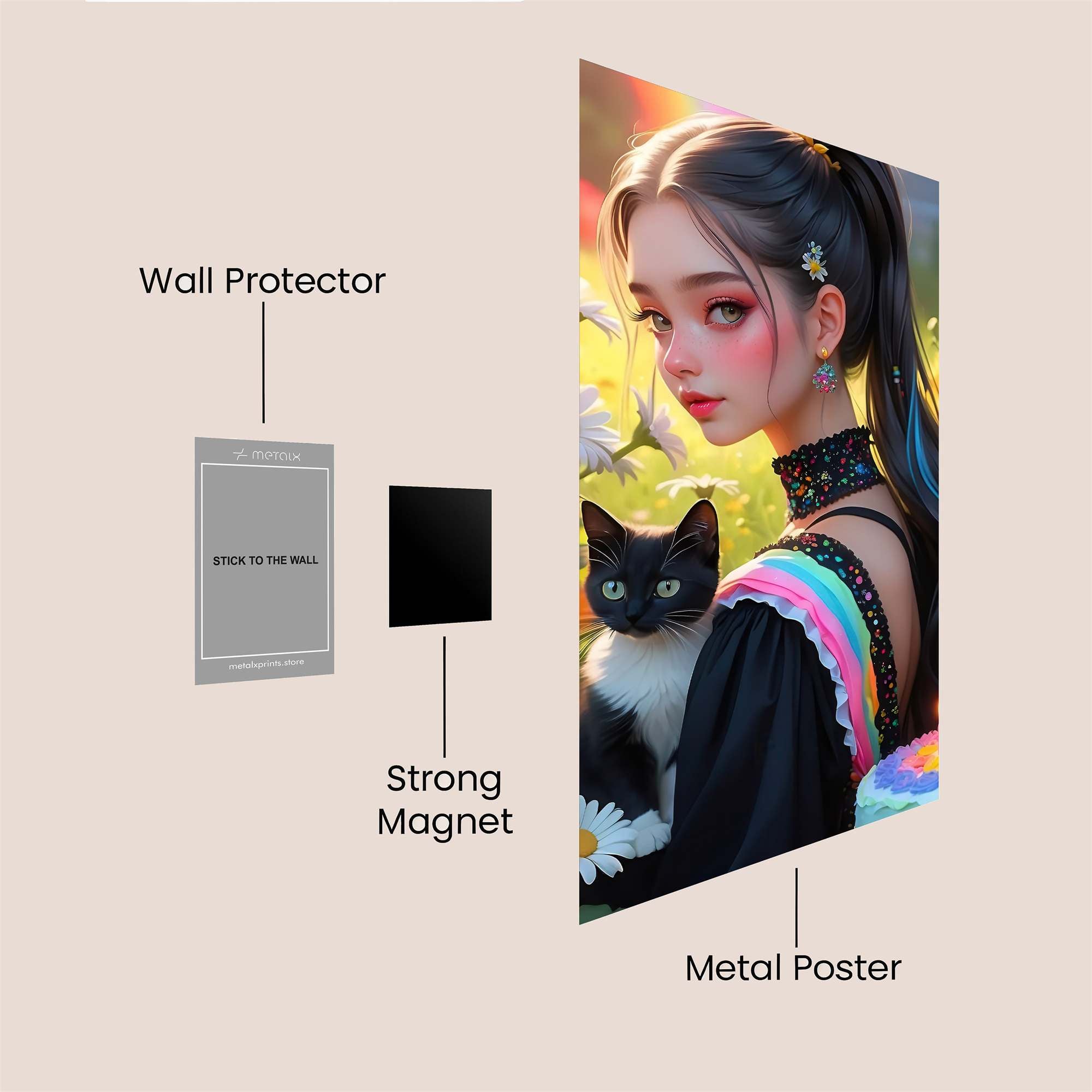 FloralWhimsy Safe Wall Magnetic / M