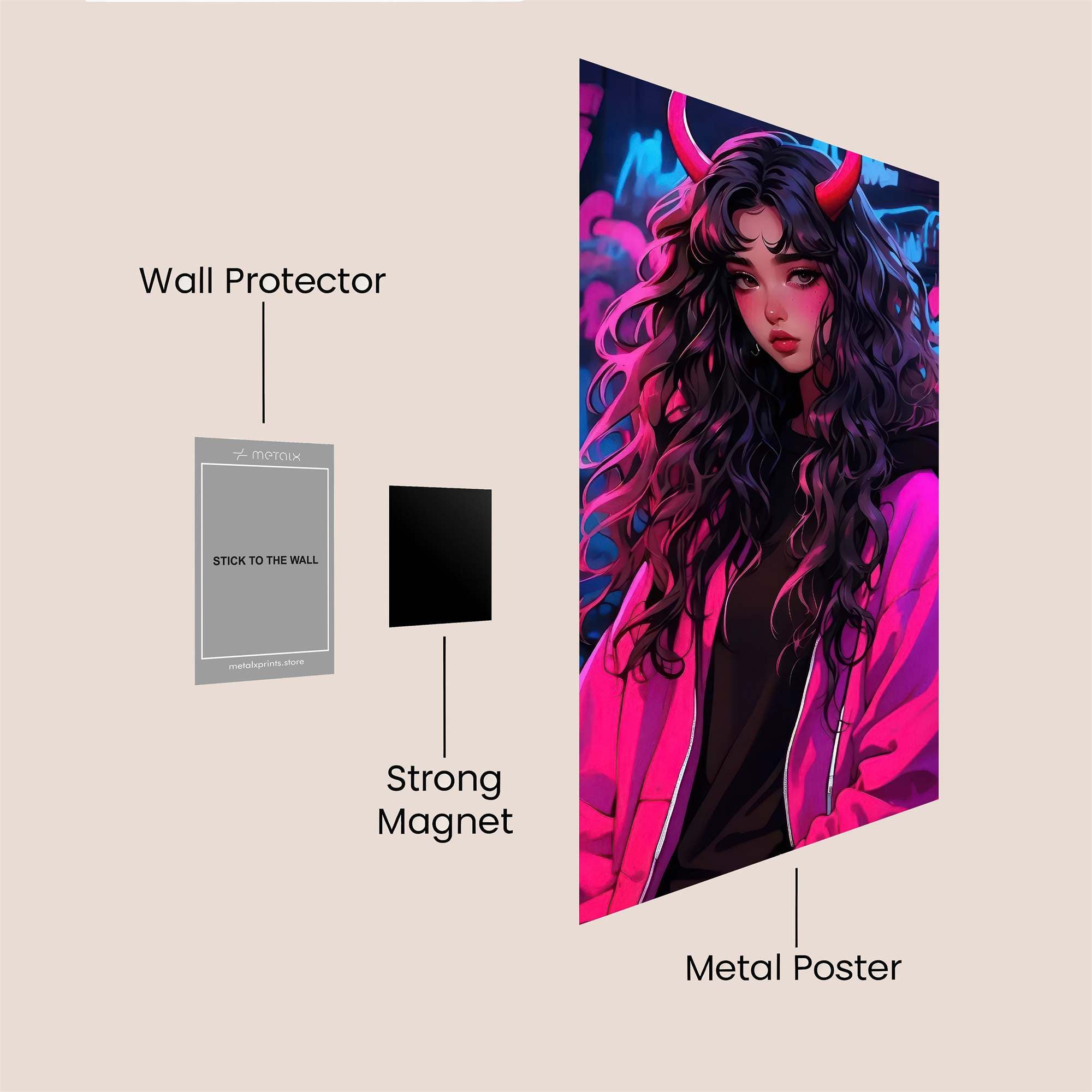 Devilish Aura Safe Wall Magnetic / M