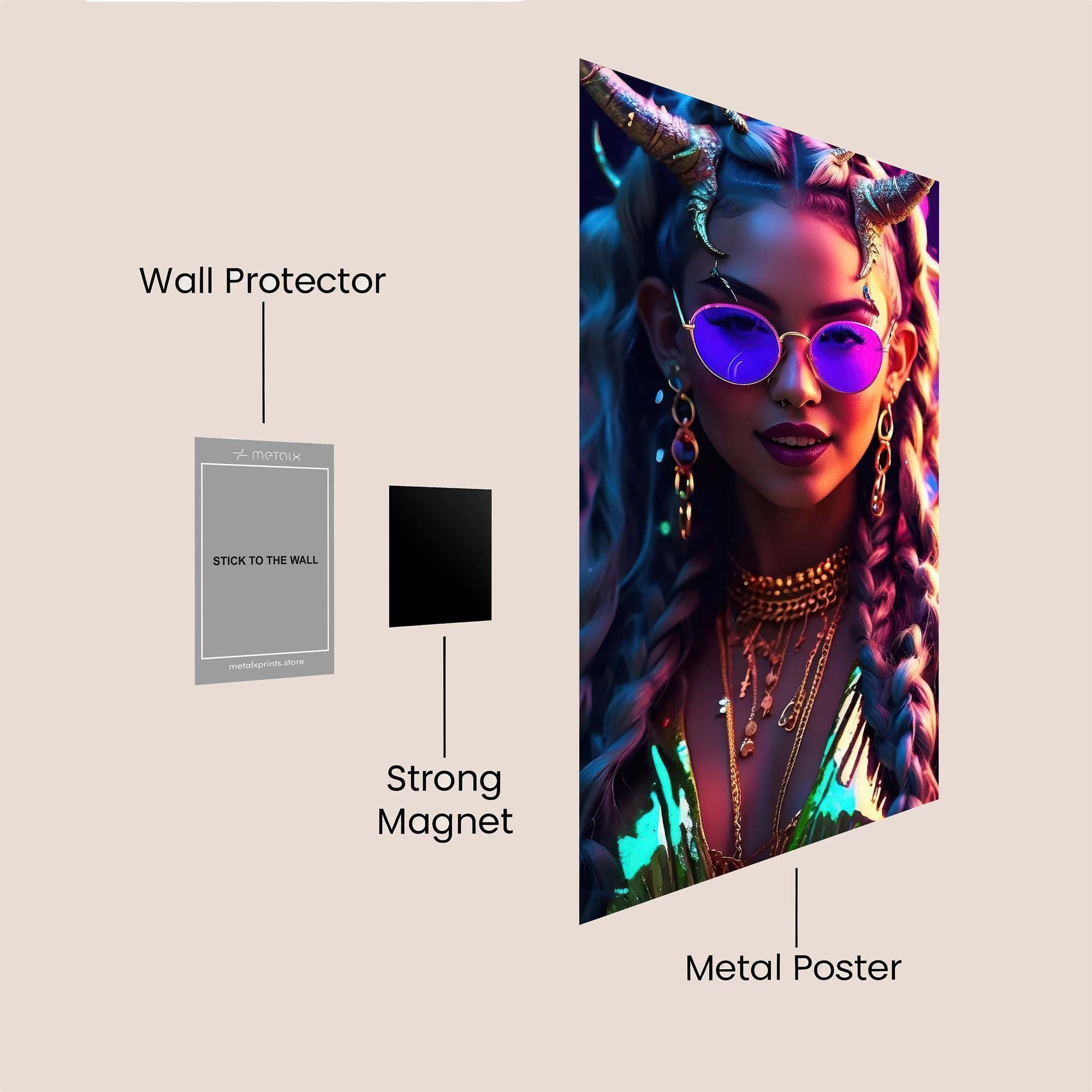 Demon Dazzle Safe Wall Magnetic / M