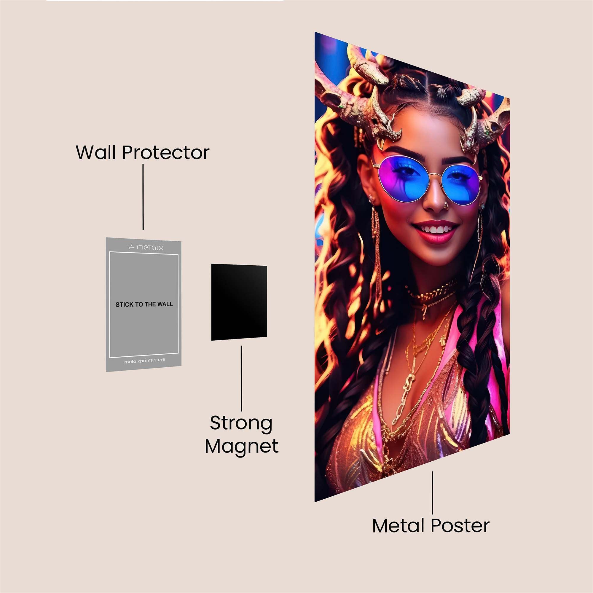 Neon Enchantress Safe Wall Magnetic / M