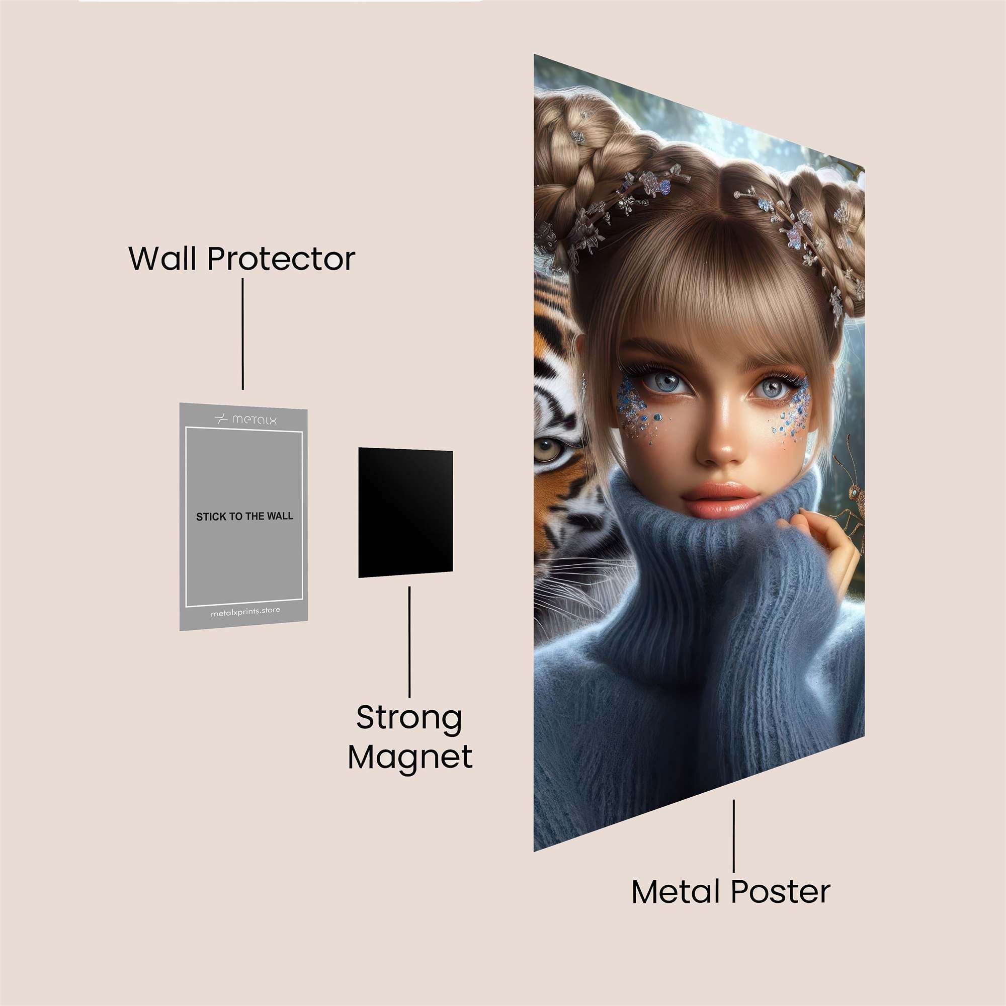 TigerWhimsy Safe Wall Magnetic / M