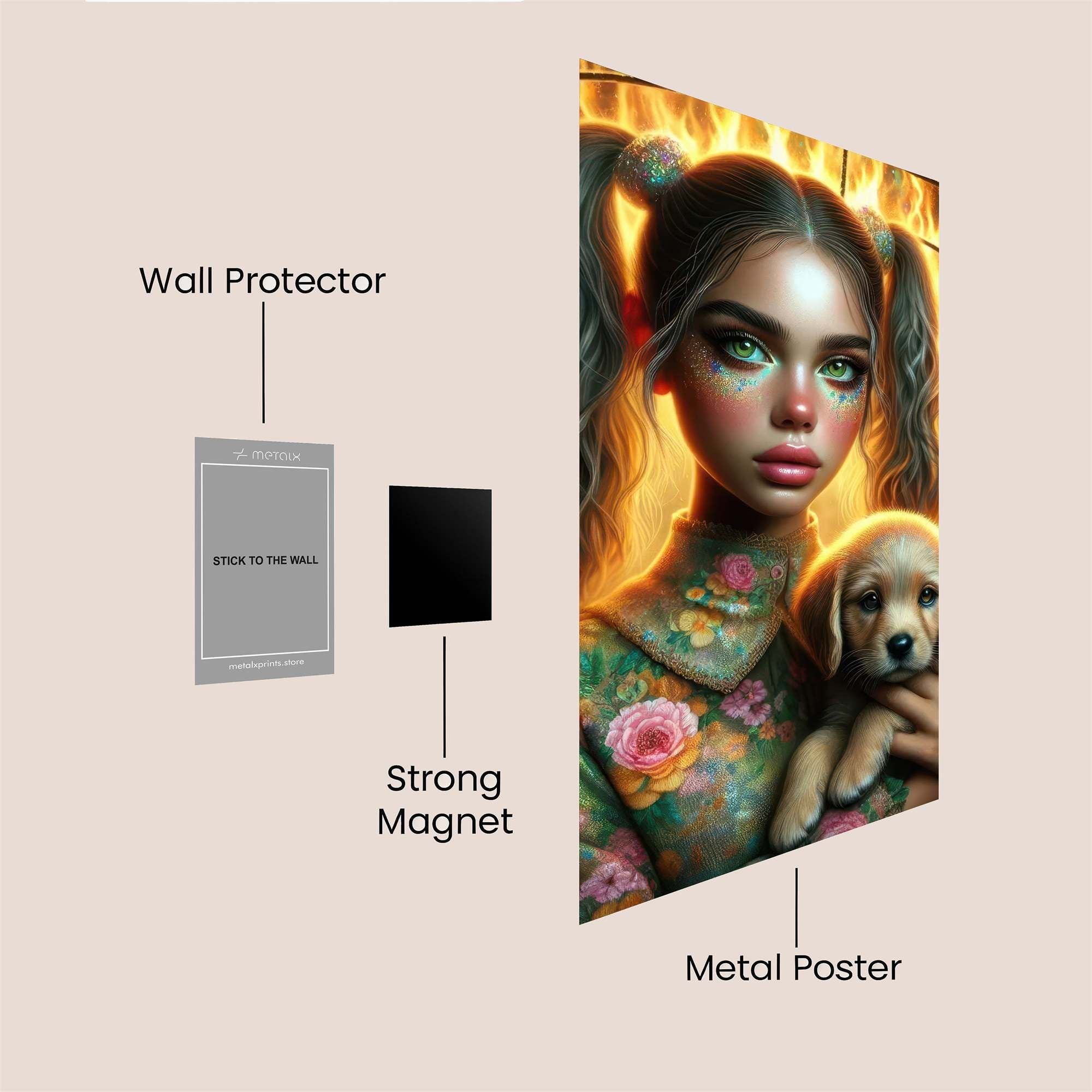 Flame Innocence Safe Wall Magnetic / M