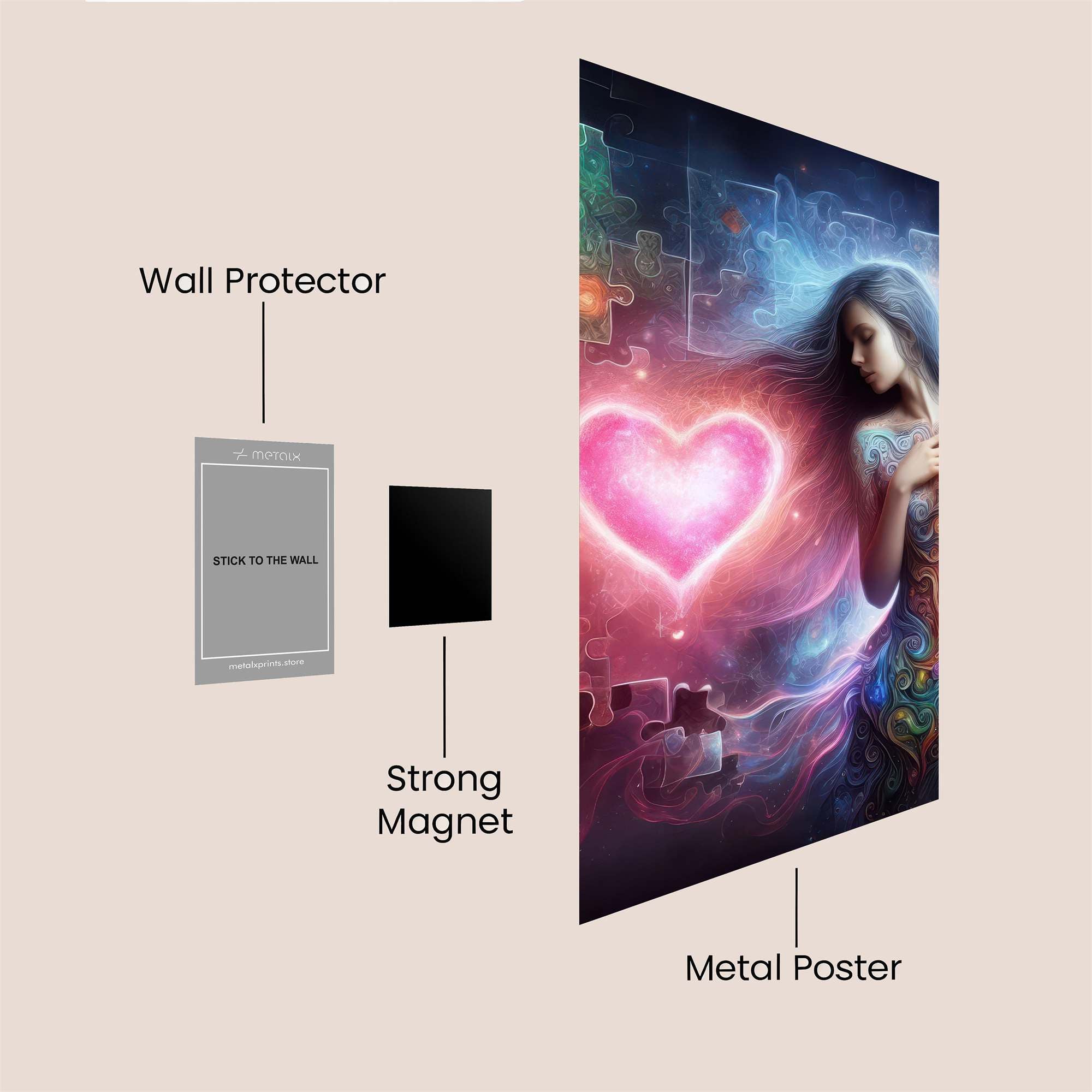 PuzzleLove Safe Wall Magnetic / M