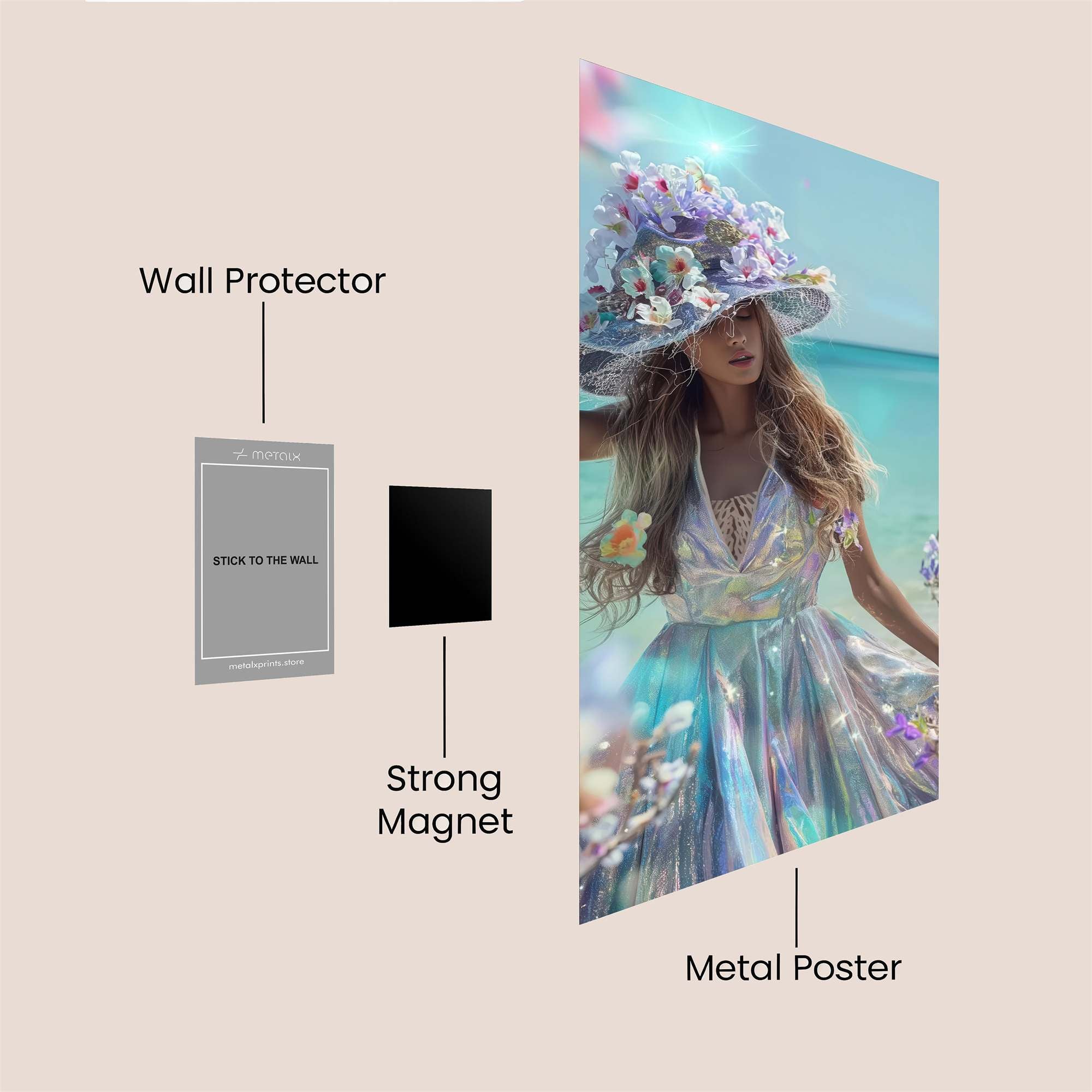 FloralWhimsy Safe Wall Magnetic / M