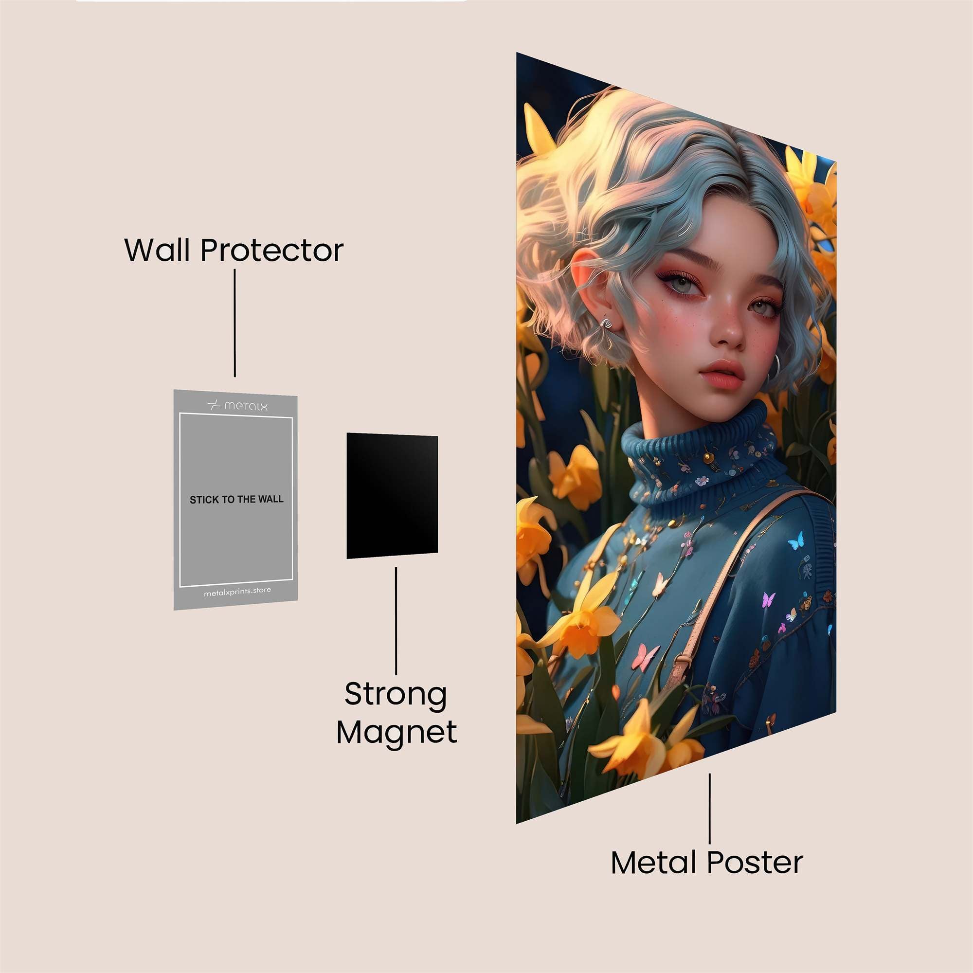 Daffodil Dream Safe Wall Magnetic / M