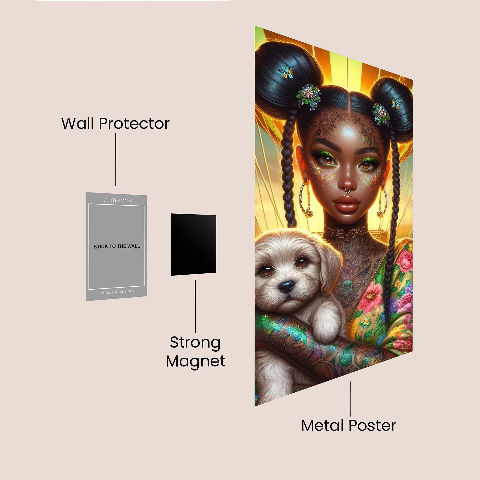 Tulip Tranquility Safe Wall Magnetic / M