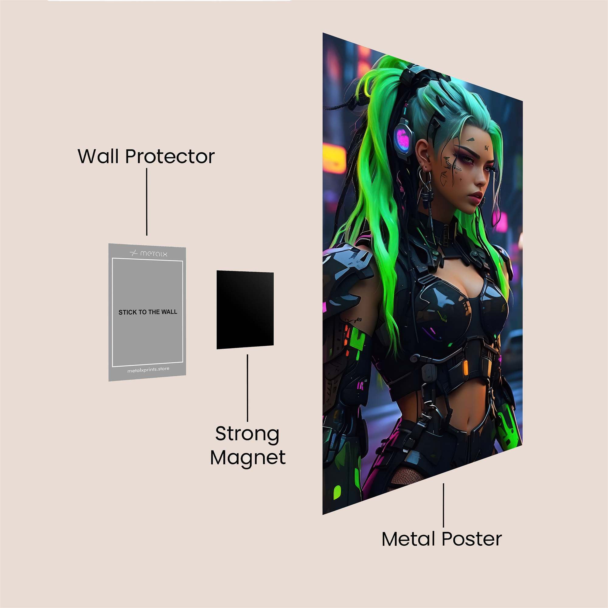 Cyber Rebel Safe Wall Magnetic / M