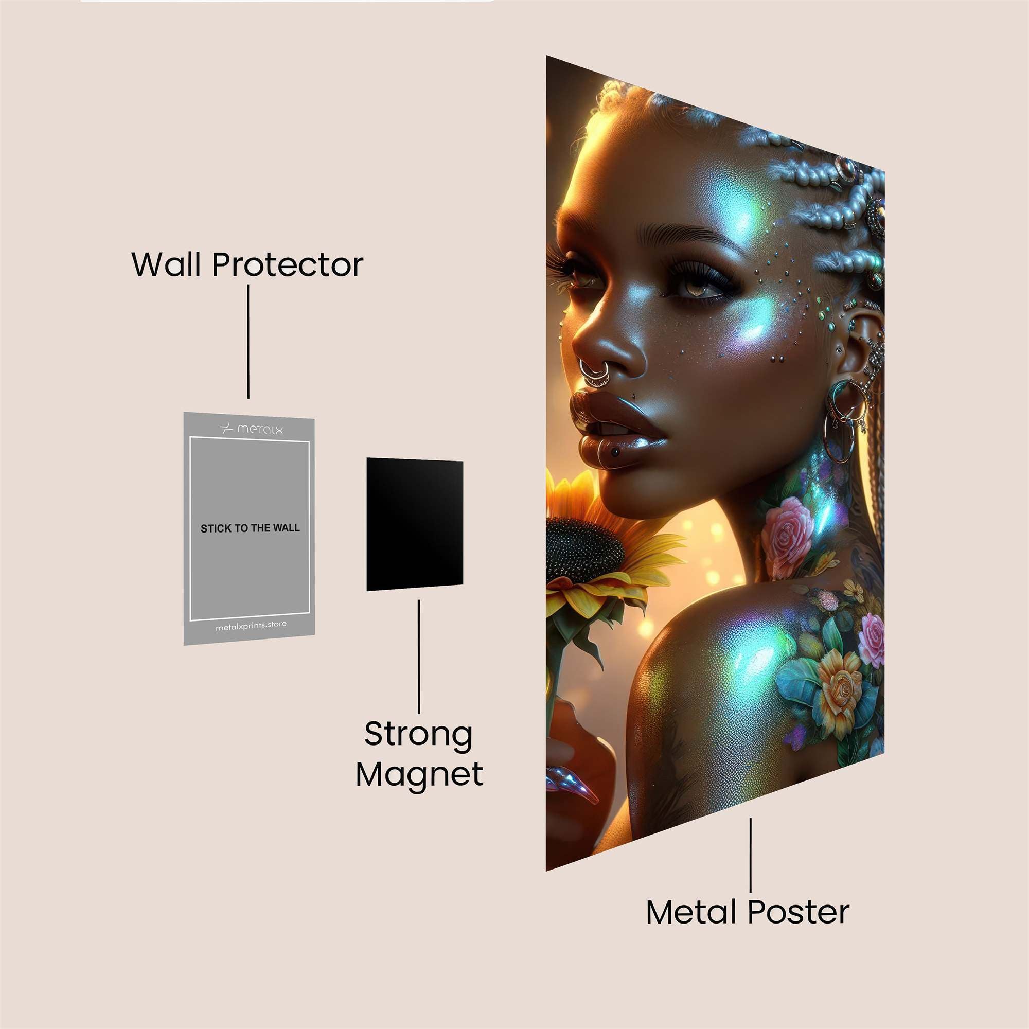 Sunflower Serenity Safe Wall Magnetic / M