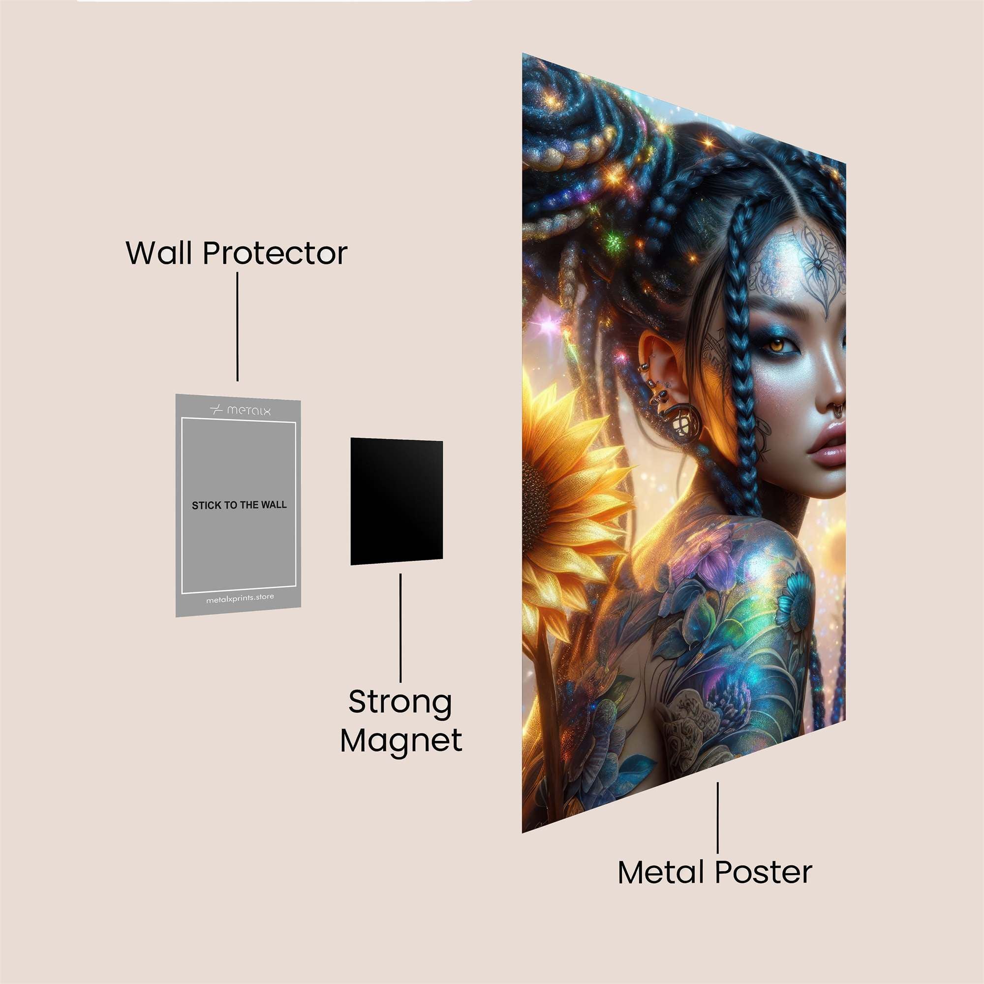 Sunflower Enchantment Safe Wall Magnetic / M