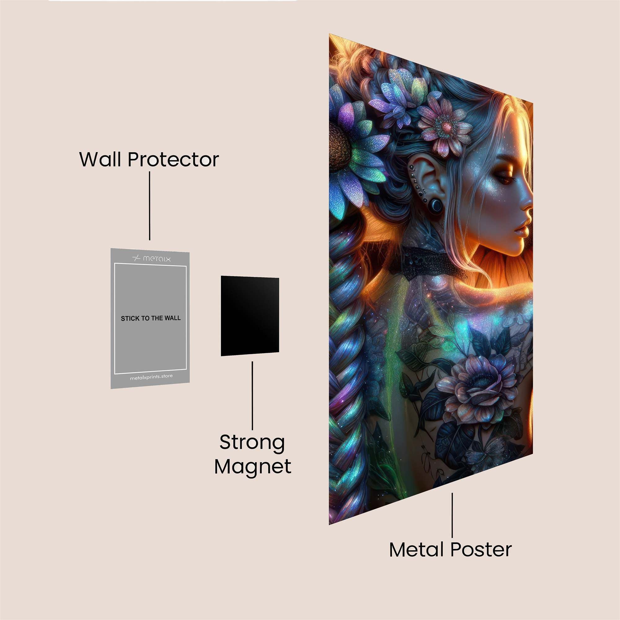 Sunflower Serenity Safe Wall Magnetic / M
