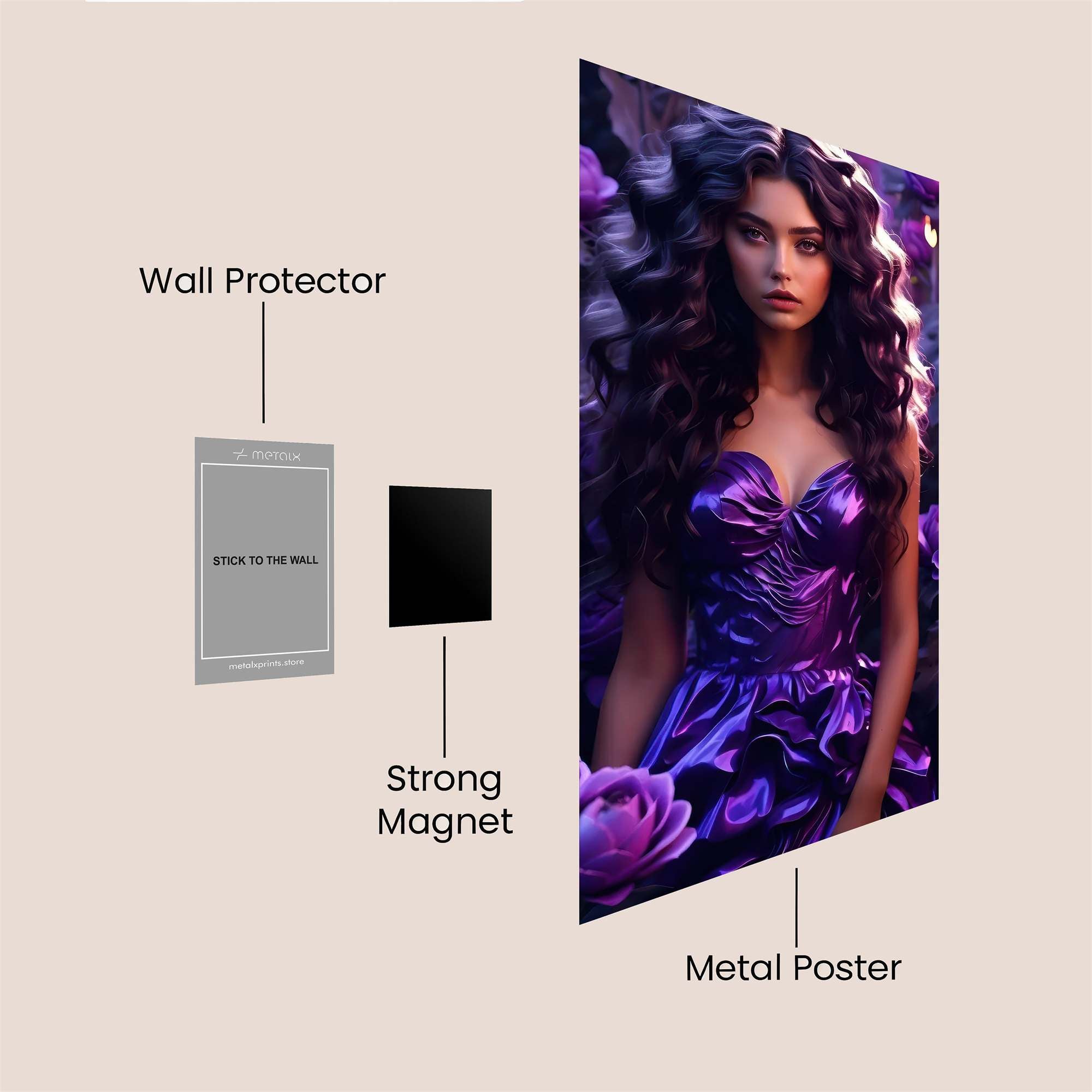 Violet Enigma Safe Wall Magnetic / M