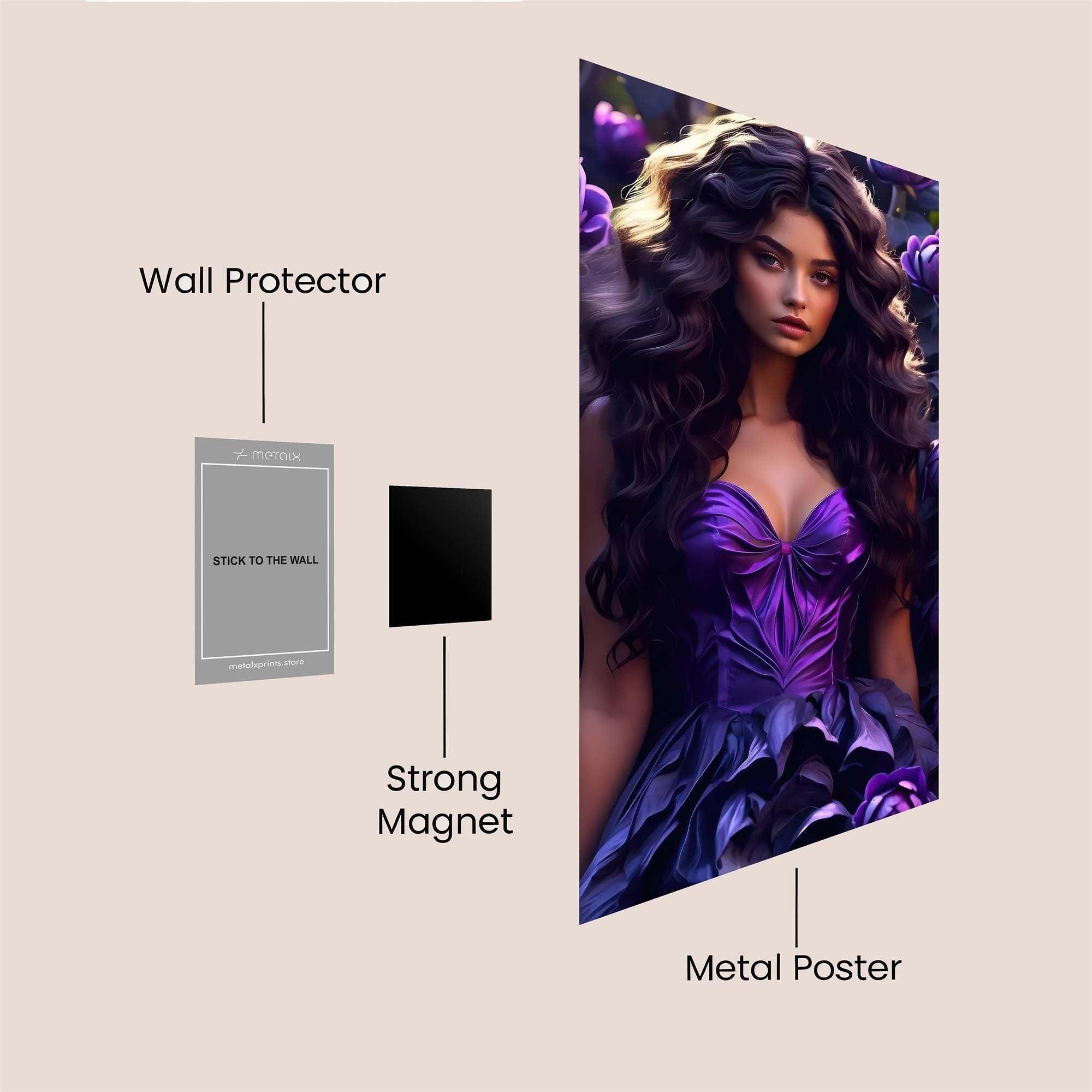 Violet Enigma Safe Wall Magnetic / M