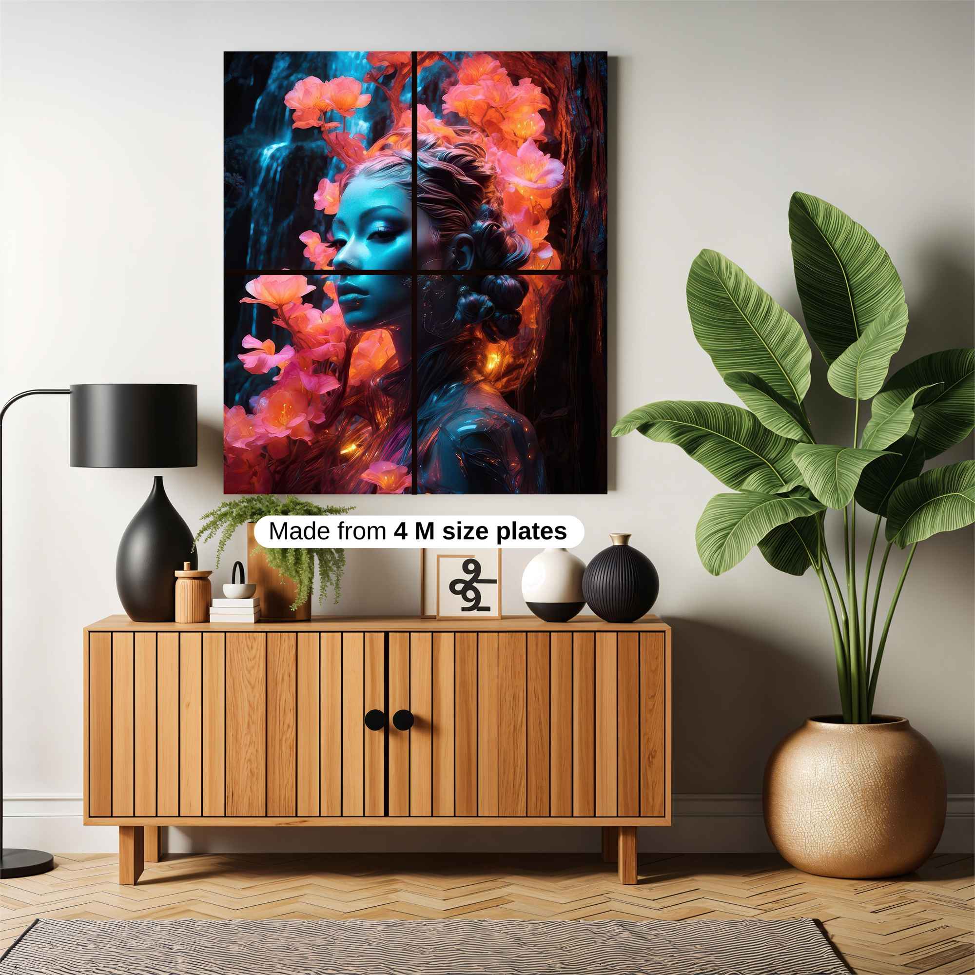 Floral Serenity Safe Wall Magnetic / M