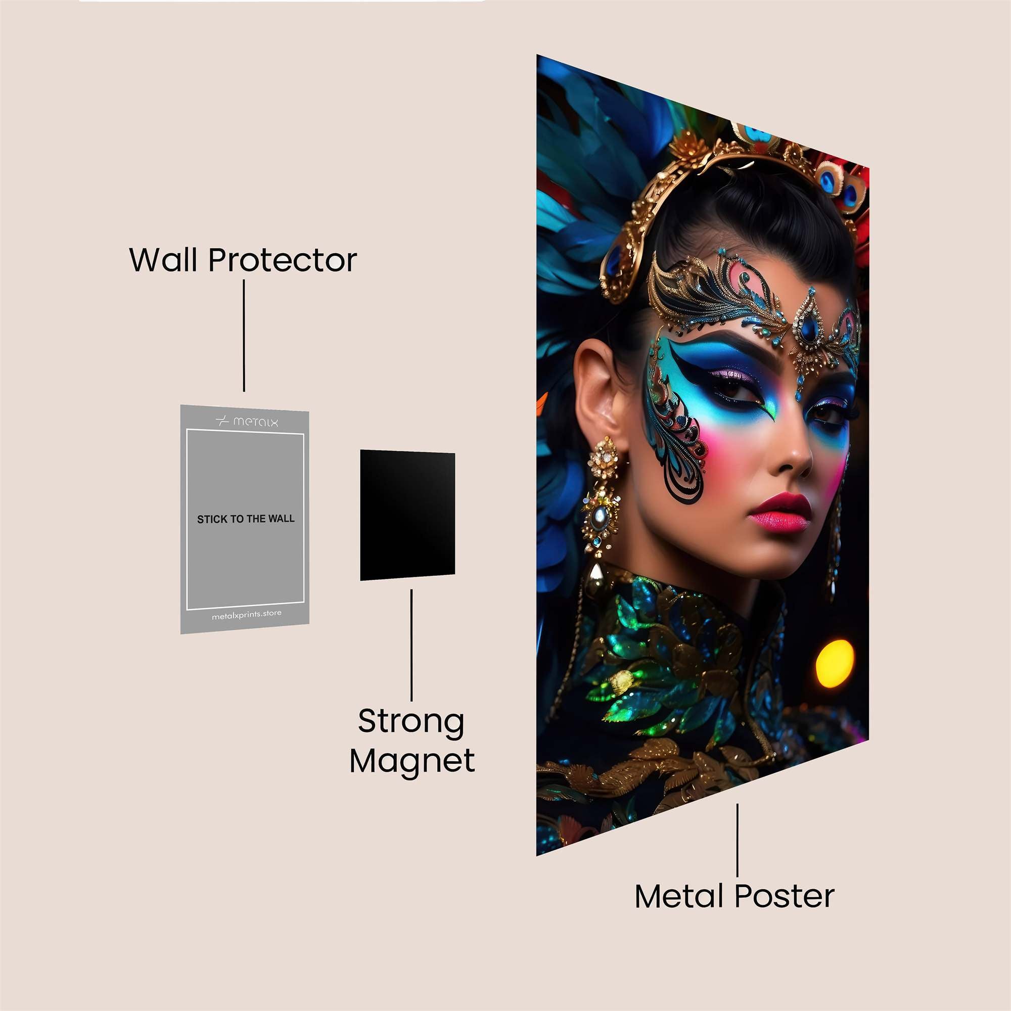 Peacock Majesty Safe Wall Magnetic / M
