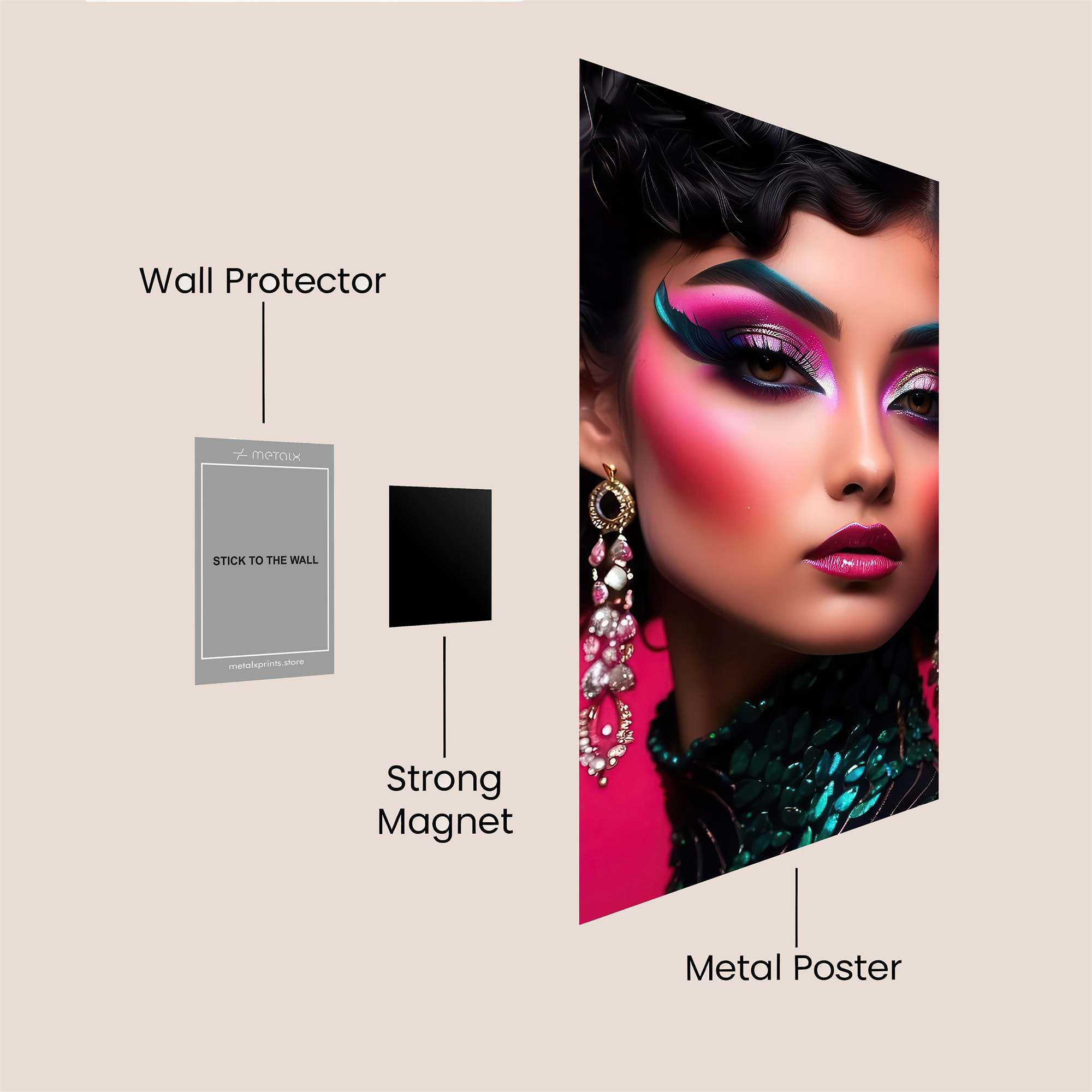 Peacock Dazzle Safe Wall Magnetic / M
