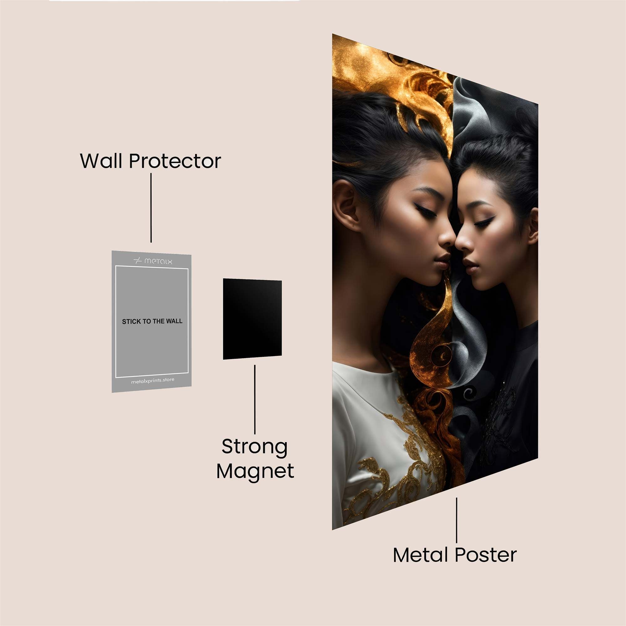 Golden Serenity Safe Wall Magnetic / M