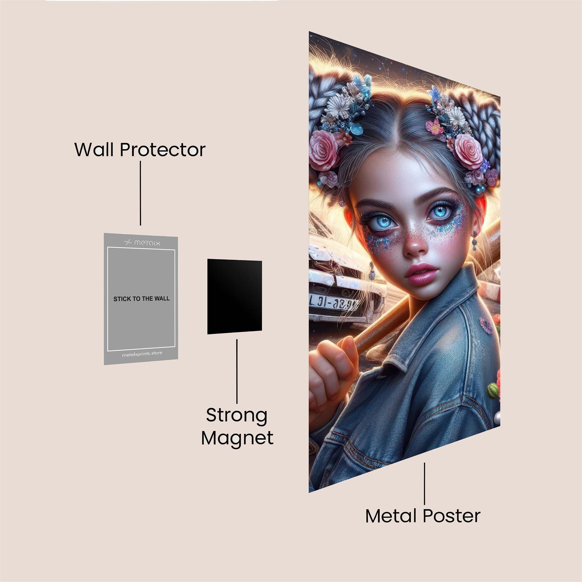 Rebel Blossom Safe Wall Magnetic / M