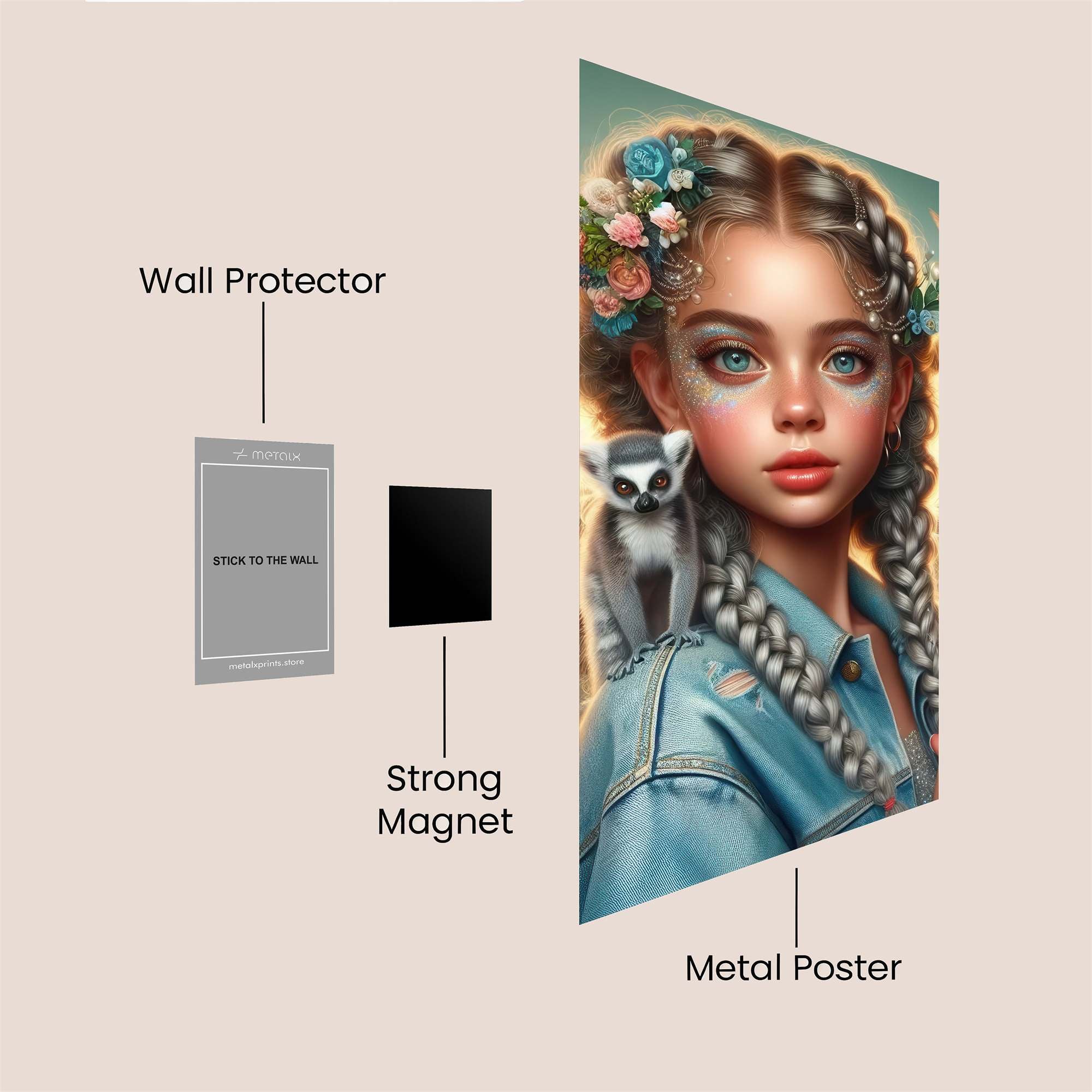 Poppy Rebellion Safe Wall Magnetic / M