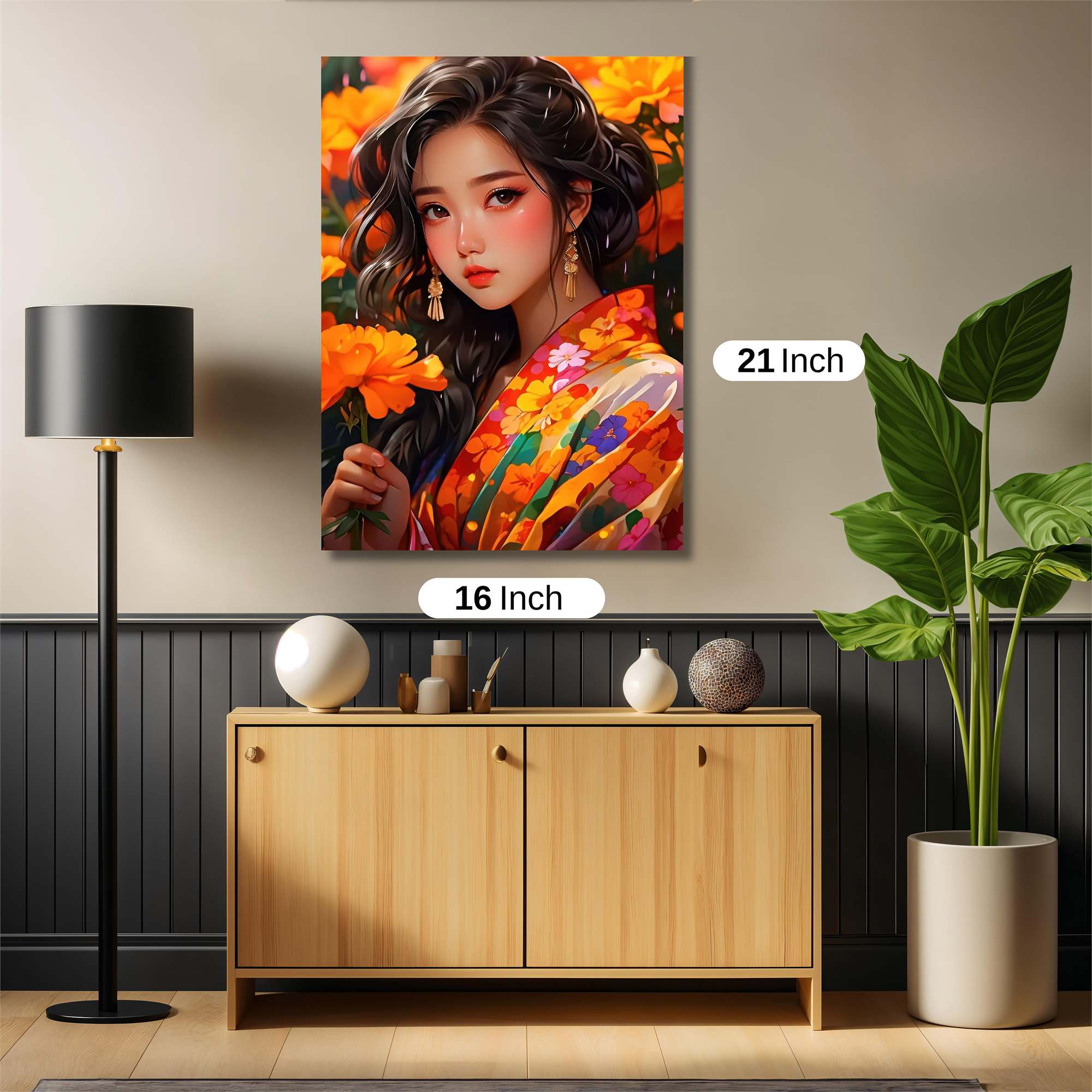 Floral Elegance Safe Wall Magnetic / M