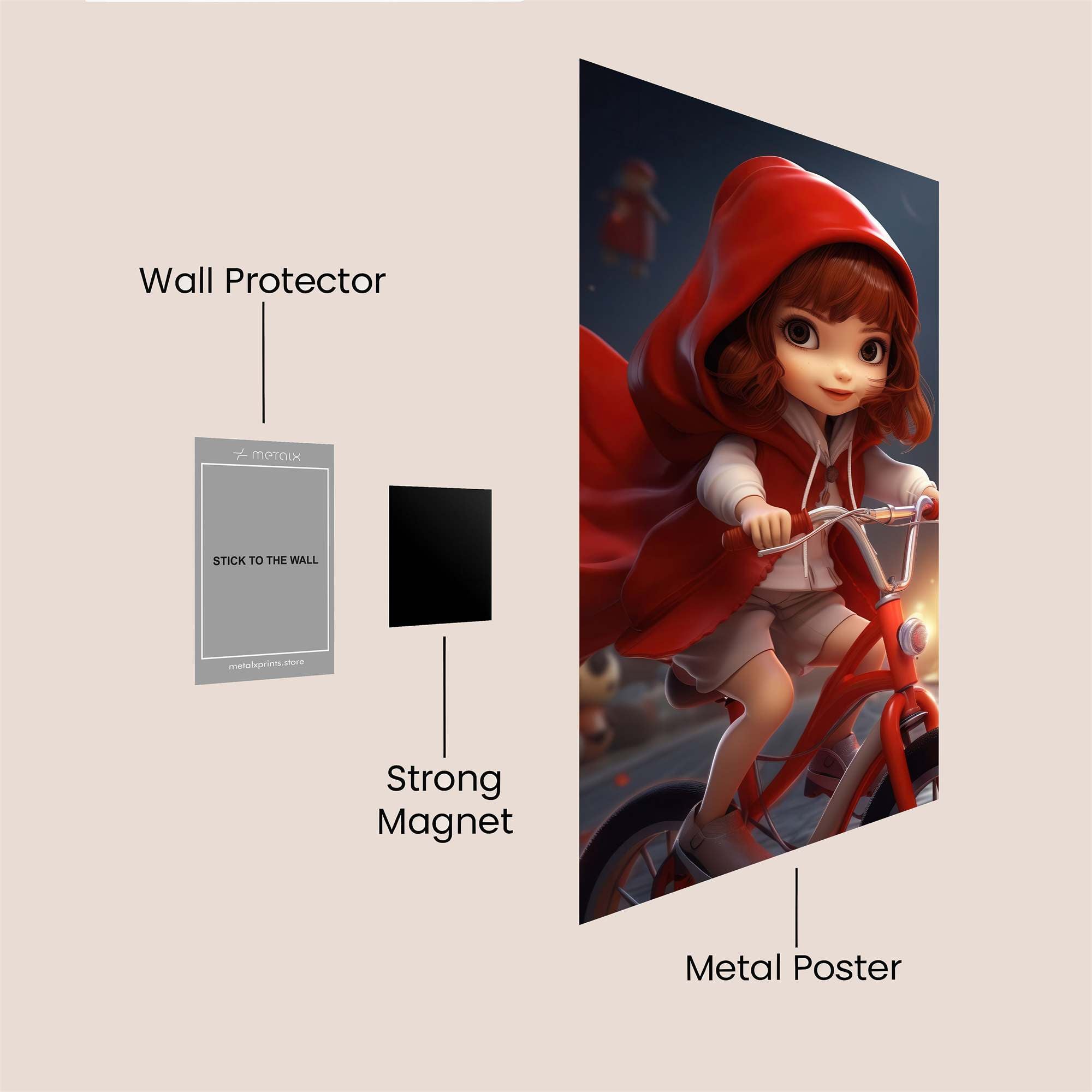 Red Riding Safe Wall Magnetic / M