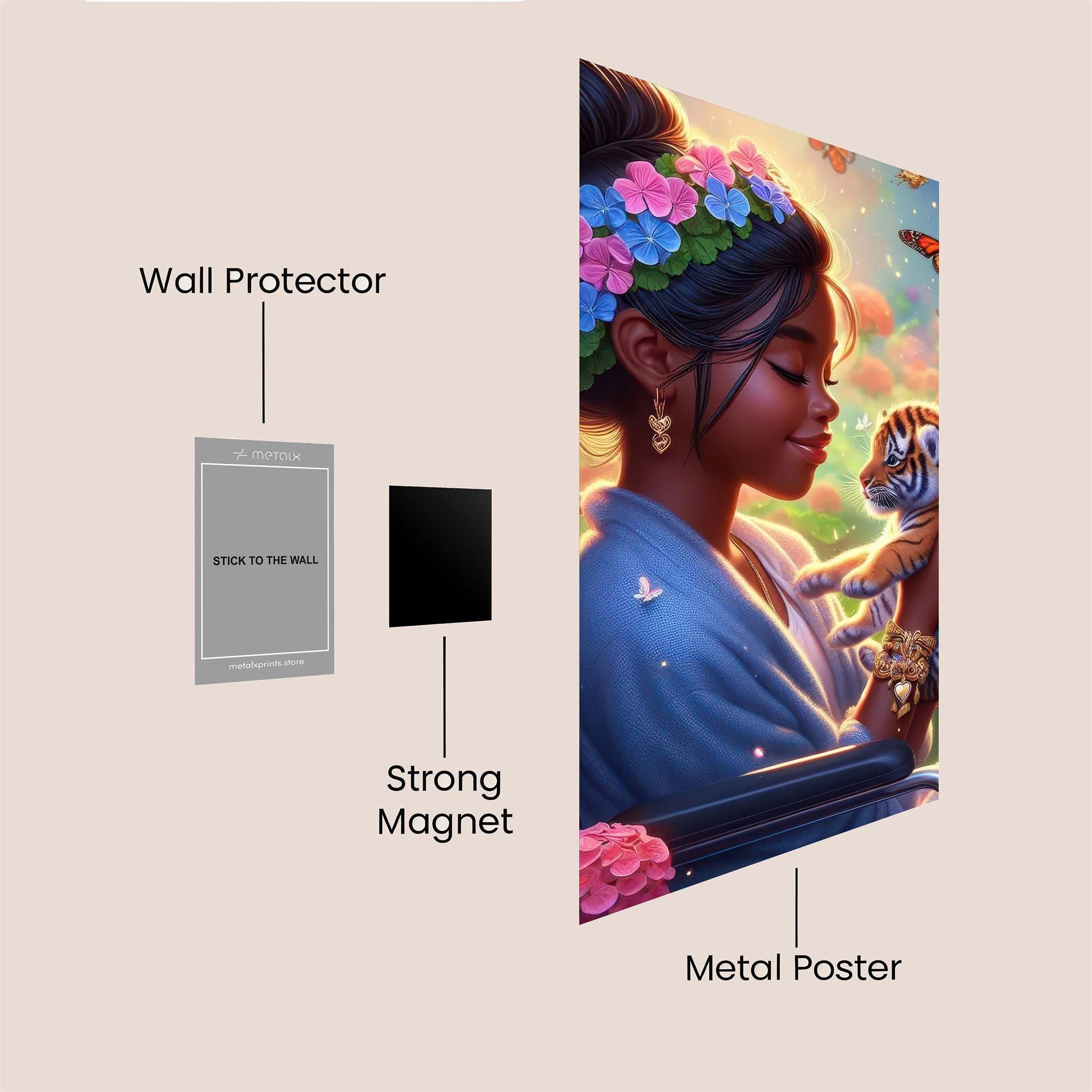 Tiger Bliss Safe Wall Magnetic / M