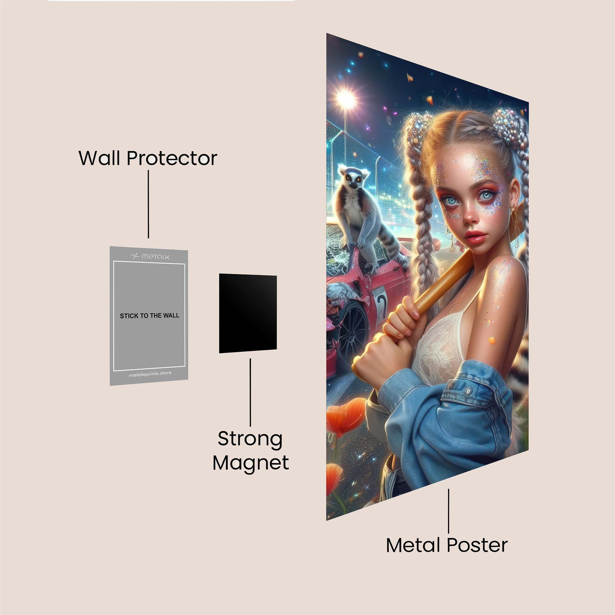 Lemur Riot Safe Wall Magnetic / M