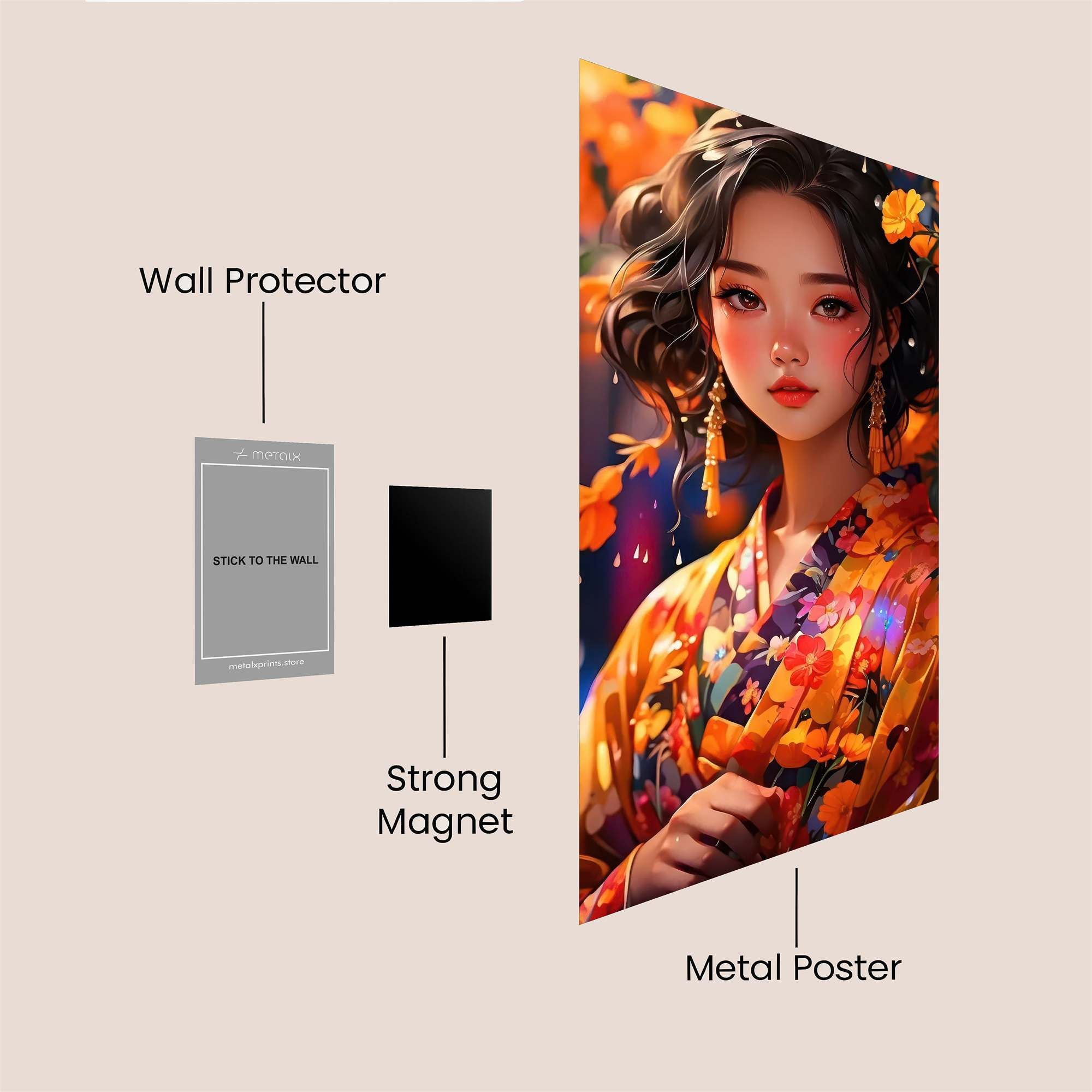 Floral Enchantment Safe Wall Magnetic / M