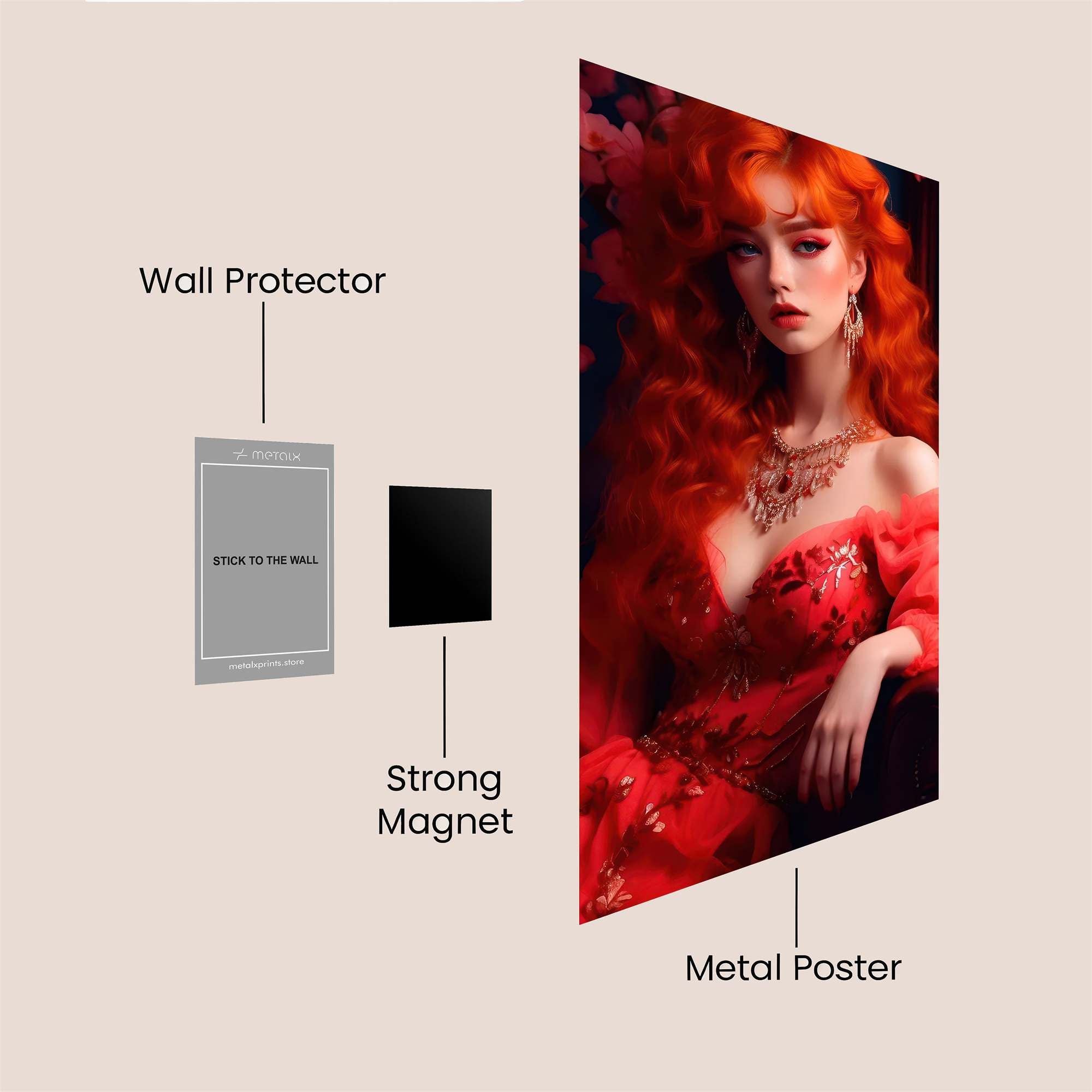 Fiery Elegance Safe Wall Magnetic / M