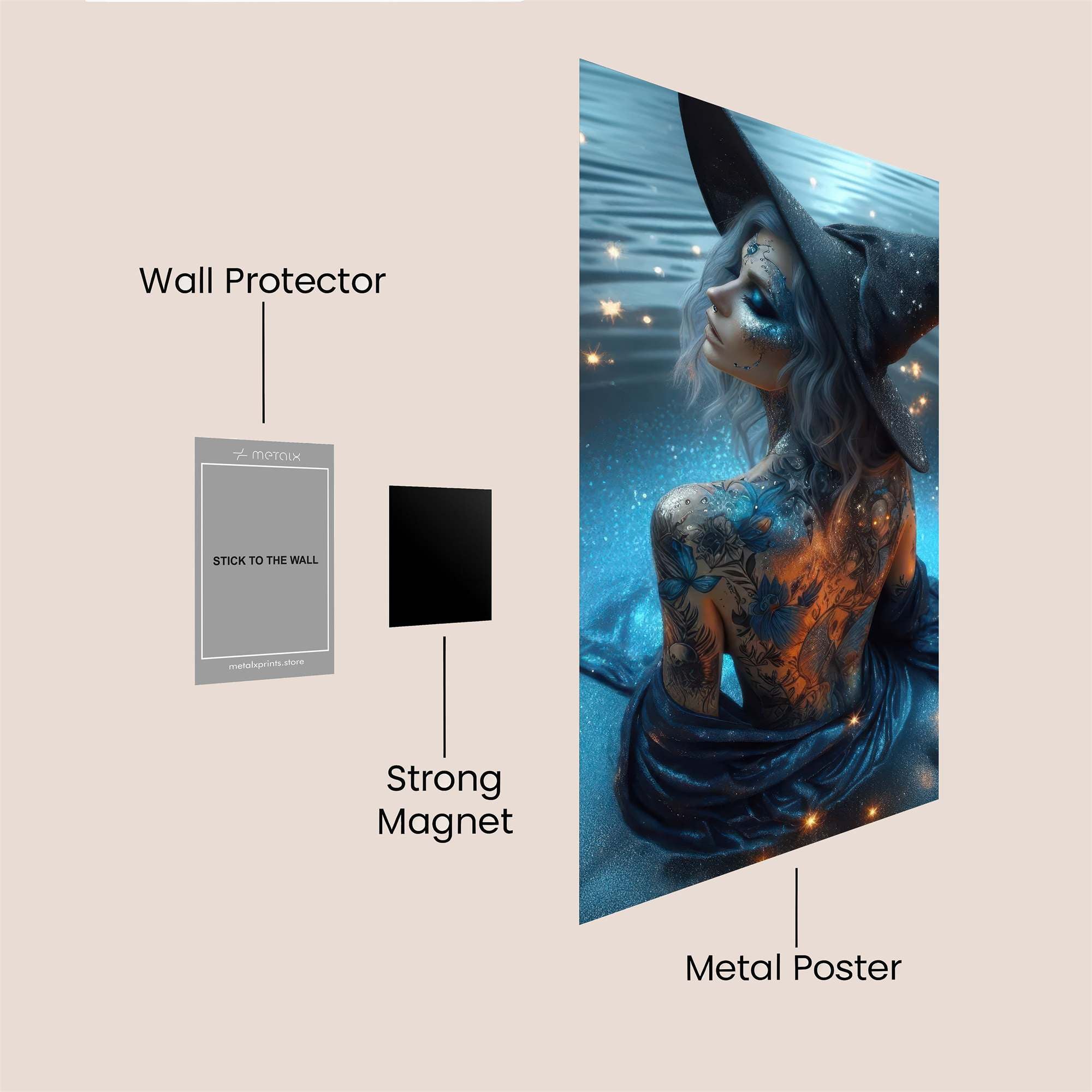 Witch Enchanting Safe Wall Magnetic / M