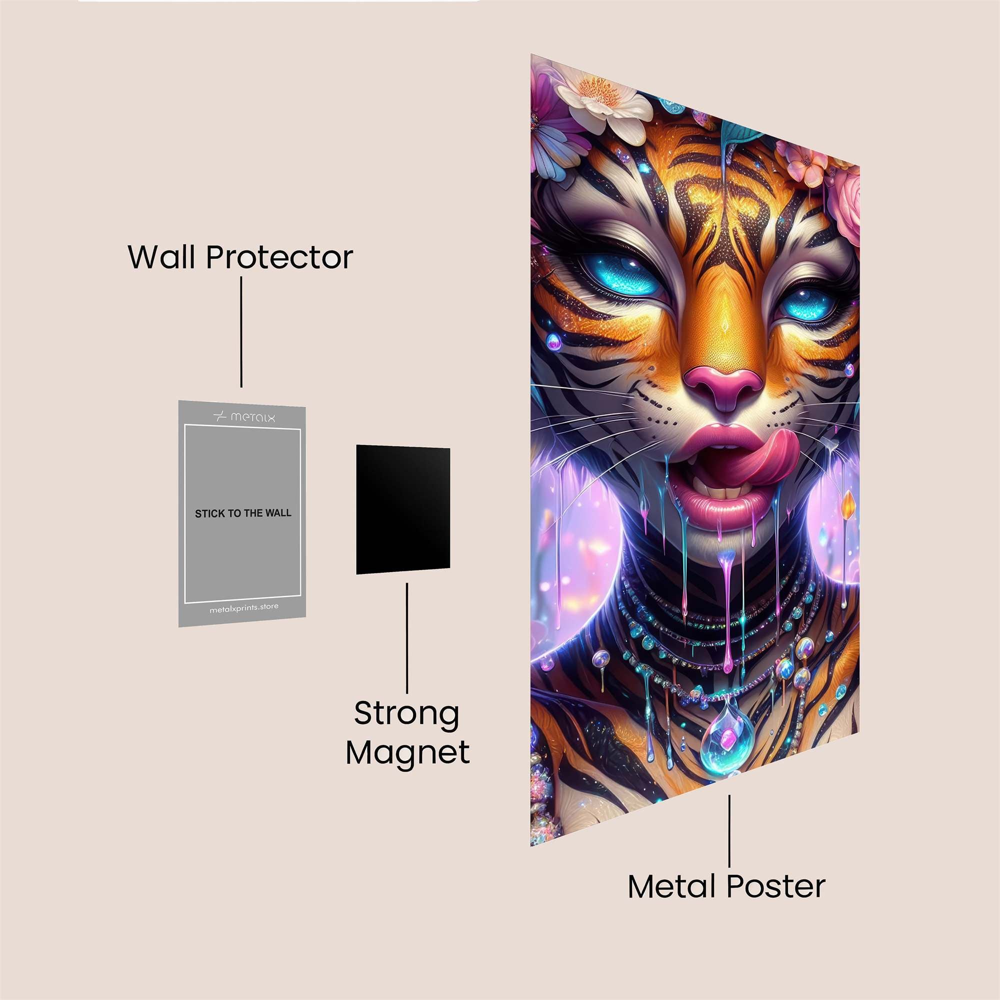 Tiger Enchantment Safe Wall Magnetic / M