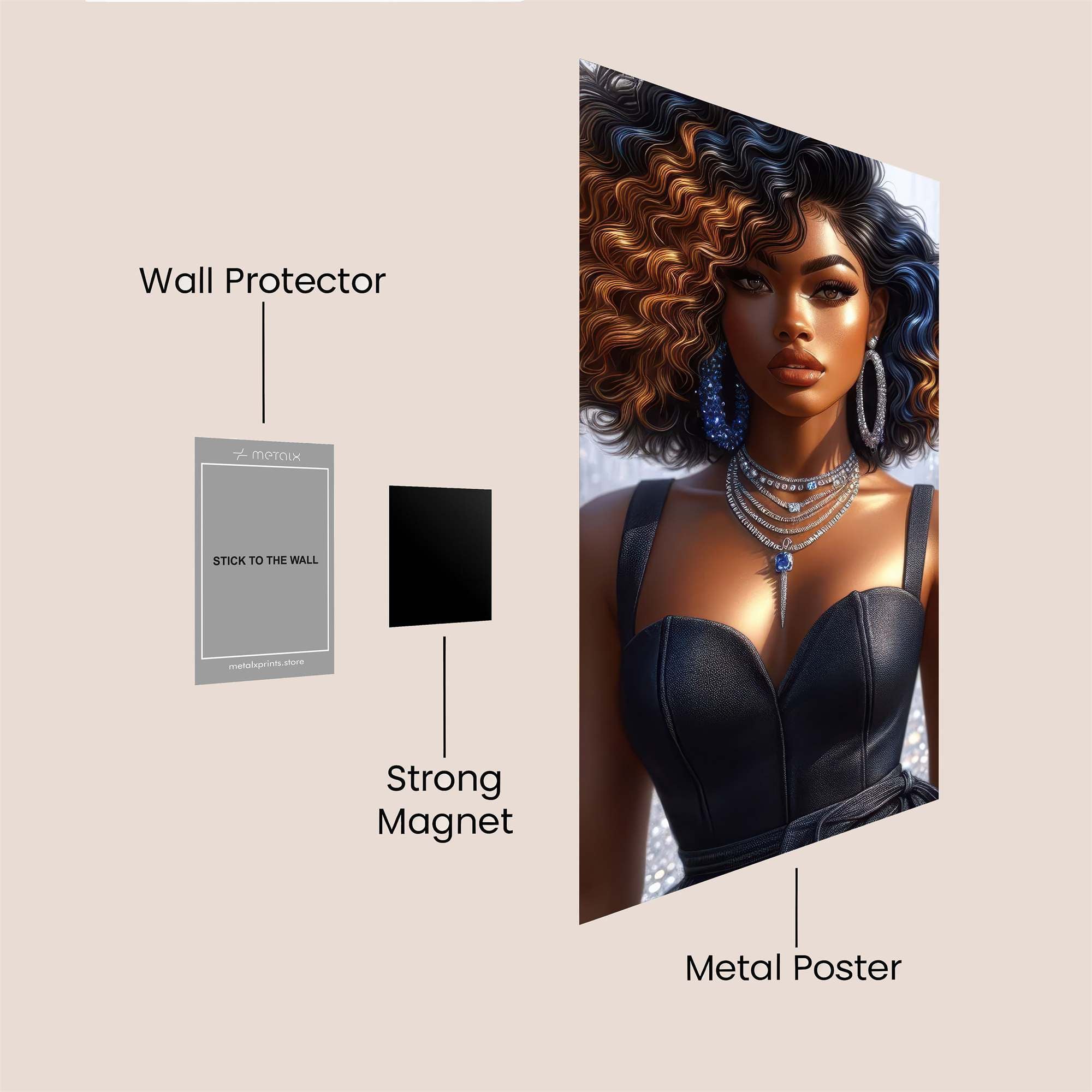 Luxe Diva Safe Wall Magnetic / M