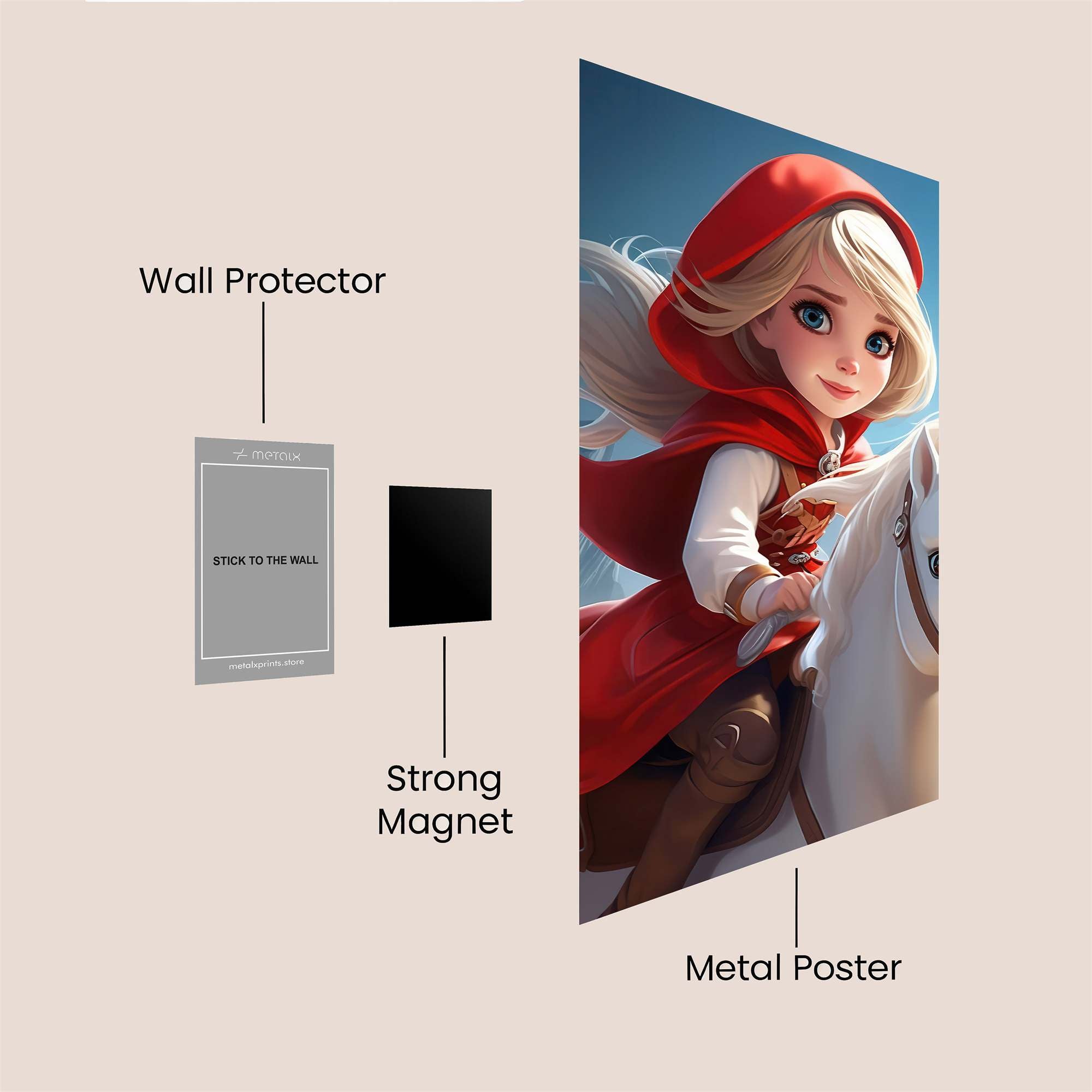 Red Riding Safe Wall Magnetic / M