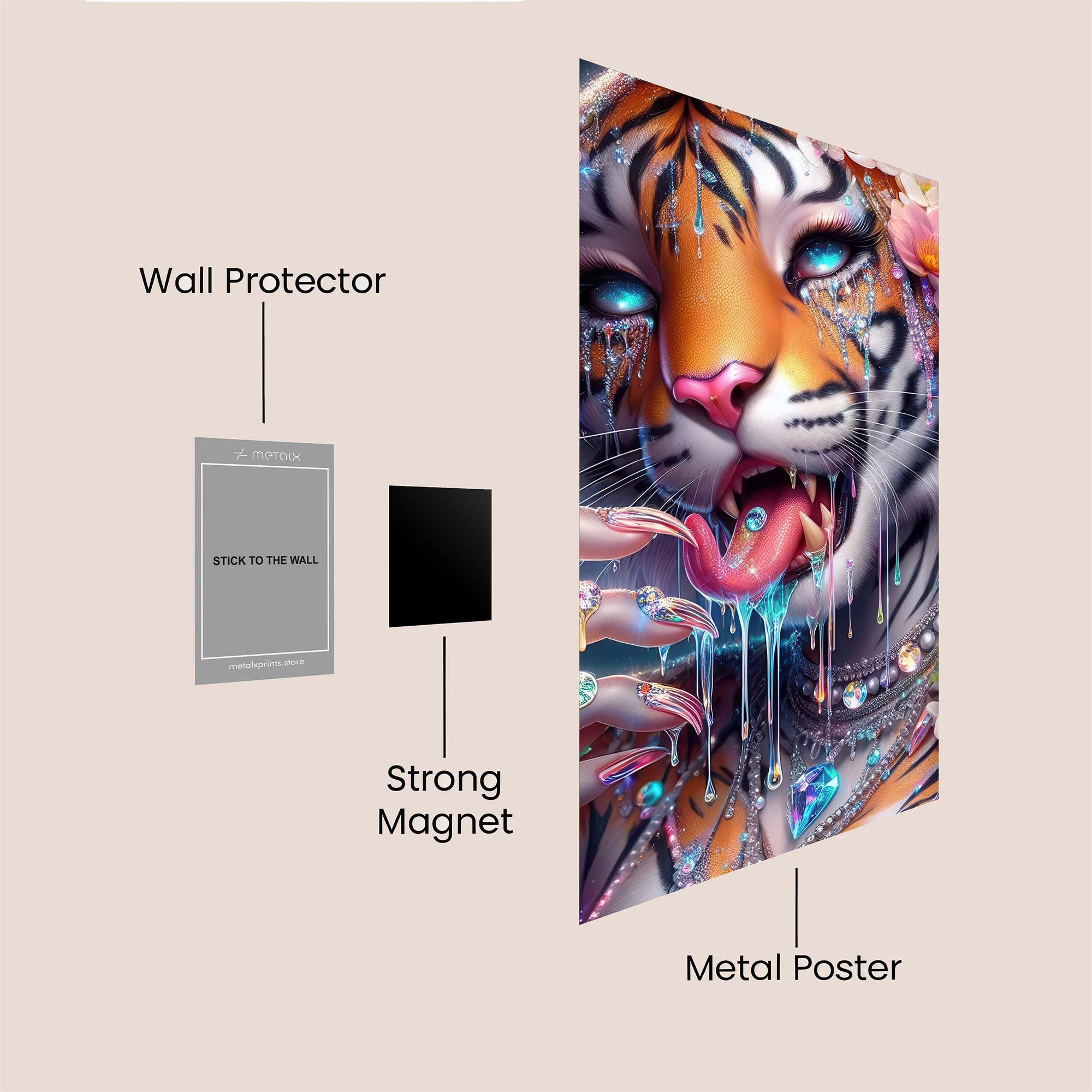 Tiger Dreamscape Safe Wall Magnetic / M