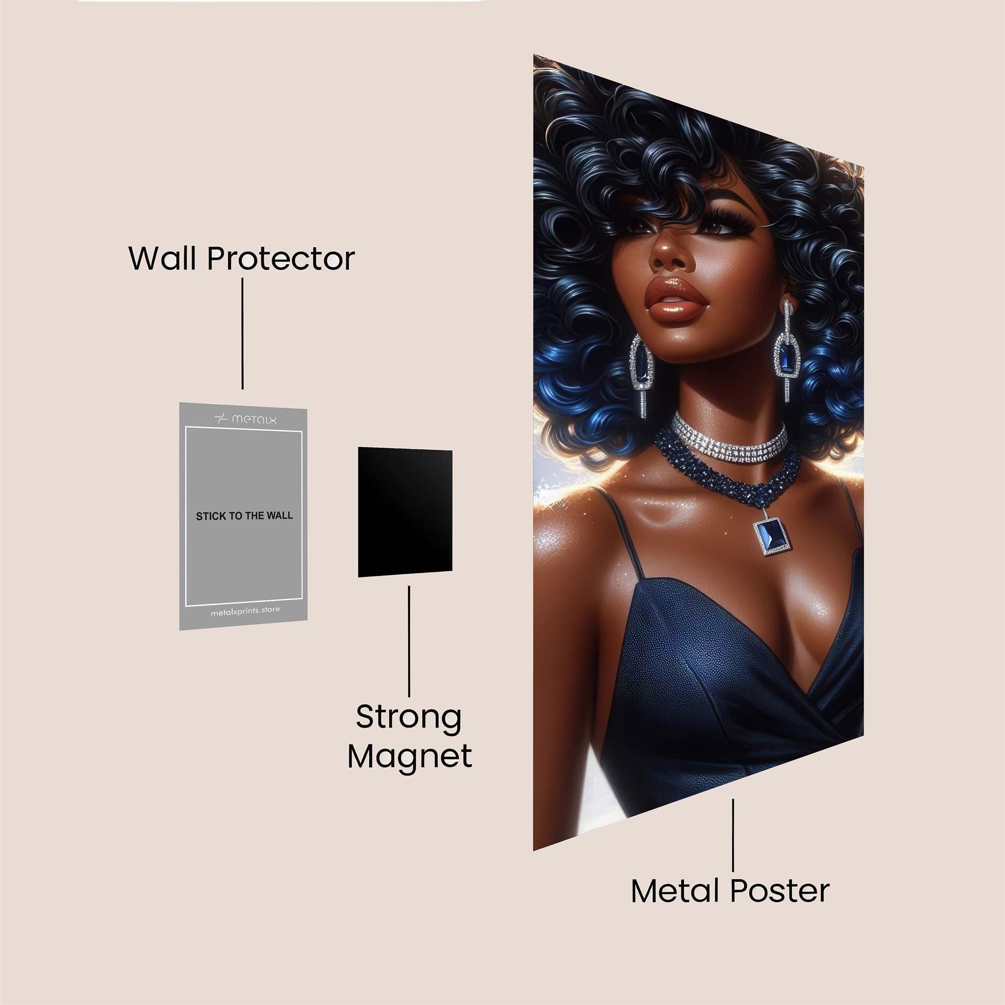 Sapphire Elegance Safe Wall Magnetic / M
