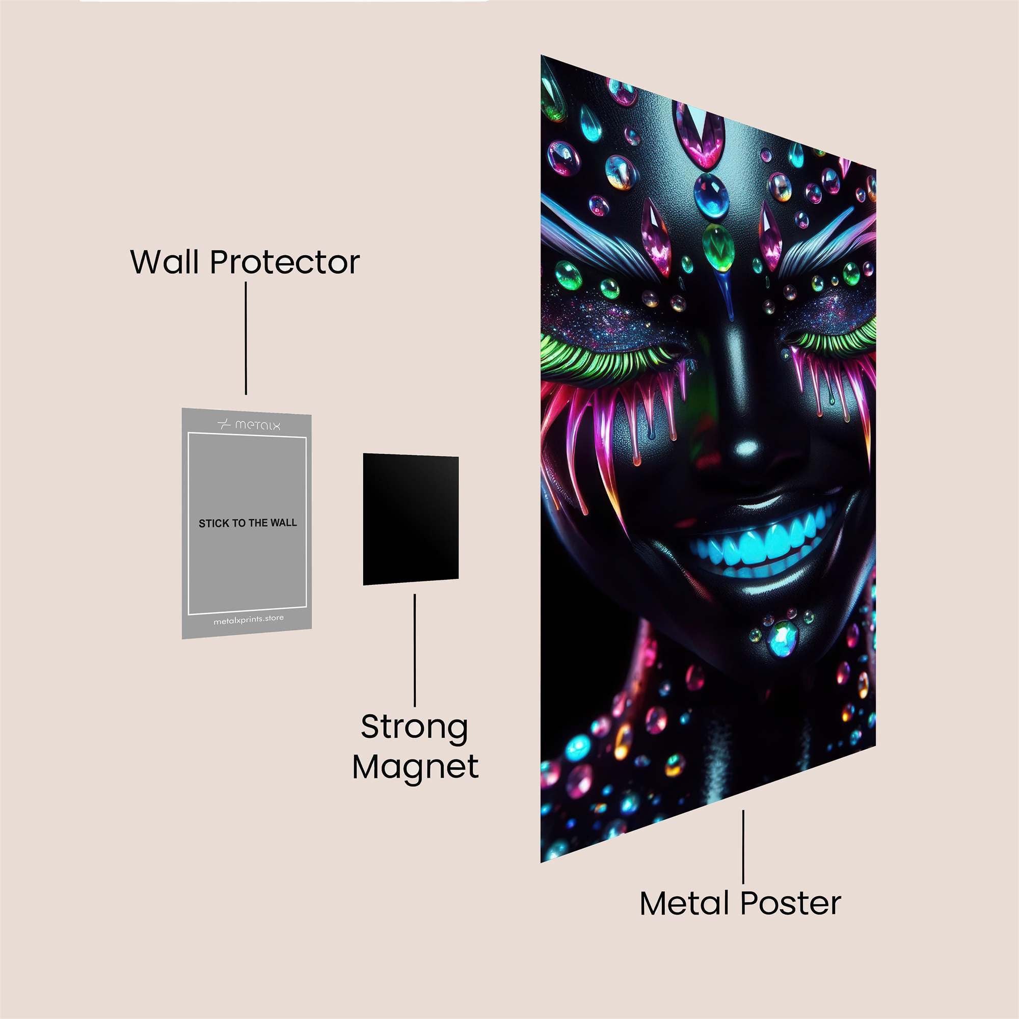 Neon Elf Safe Wall Magnetic / M