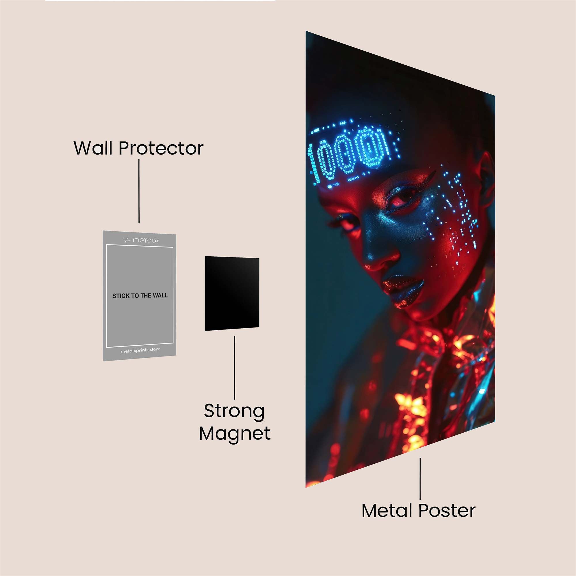 Cyber Glow Safe Wall Magnetic / M