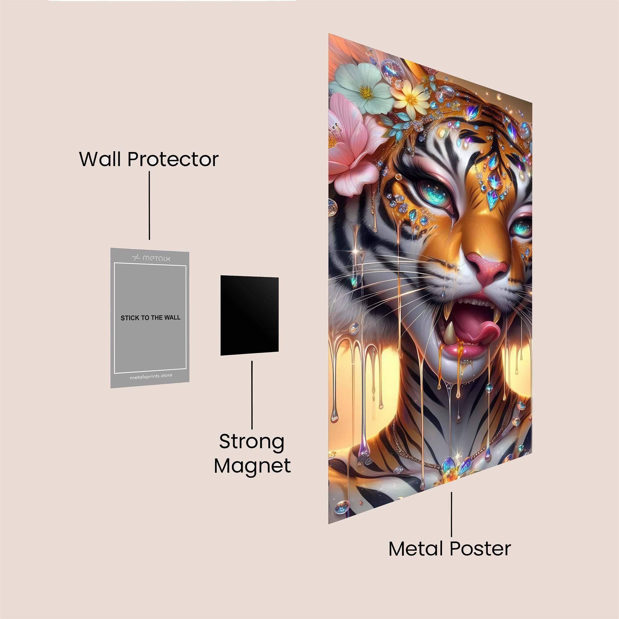 Tiger Bliss Safe Wall Magnetic / M