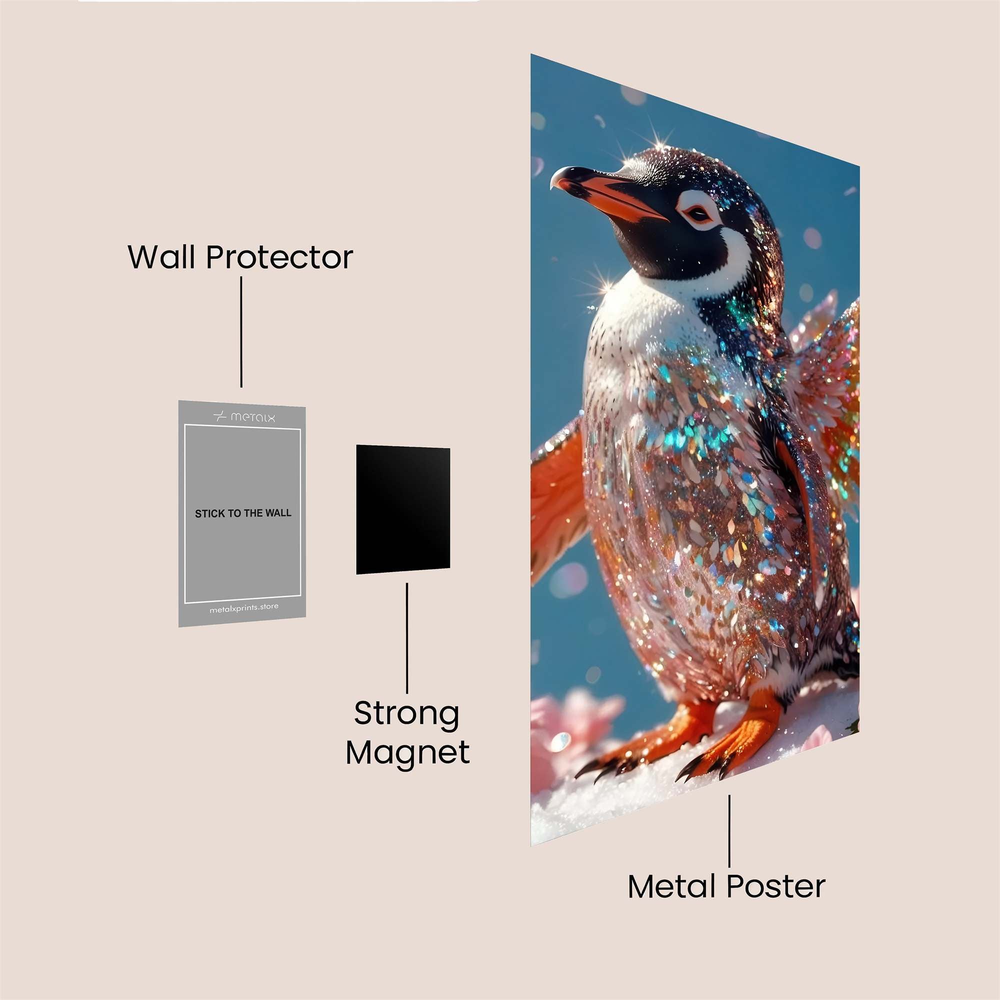 Penguin Radiance Safe Wall Magnetic / M