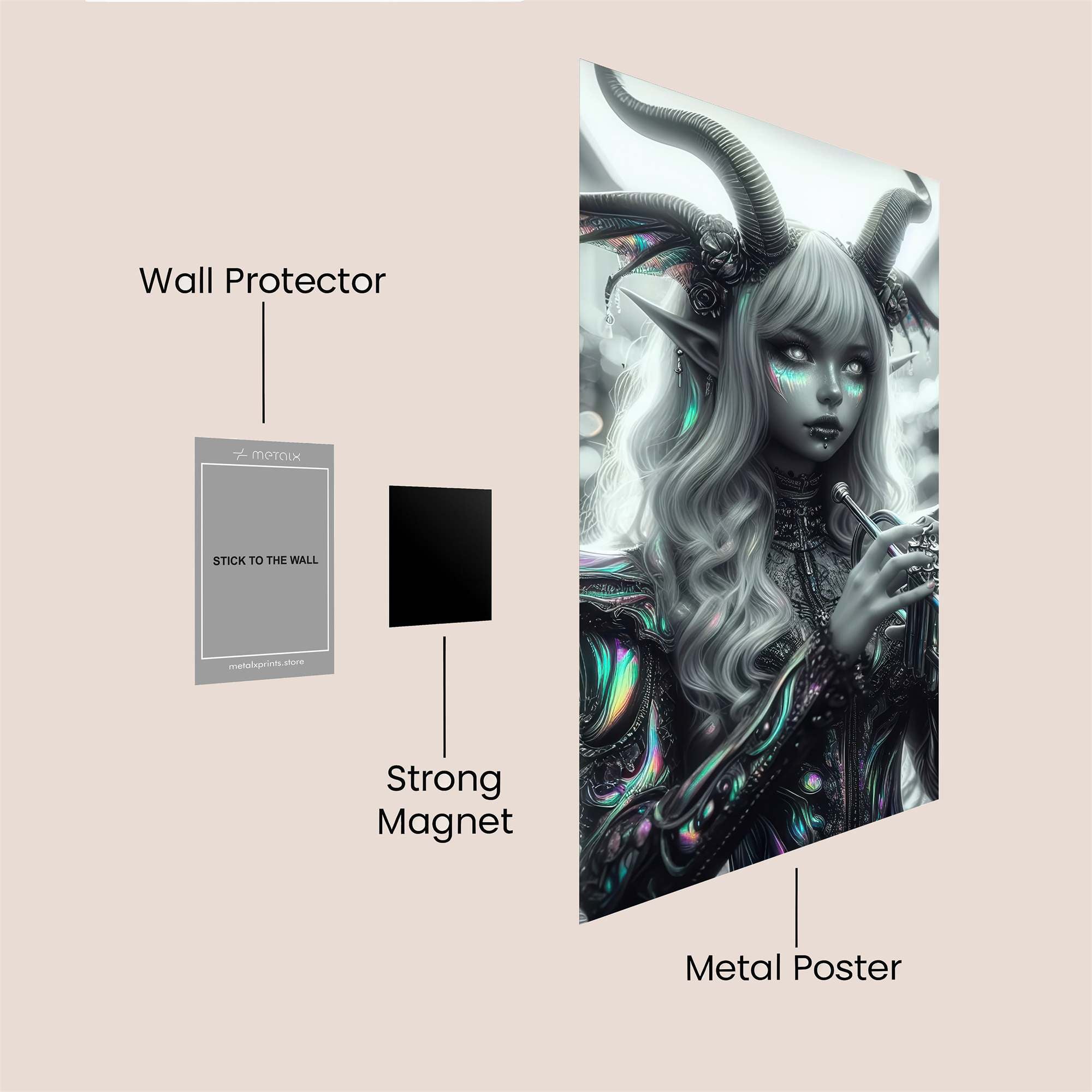 Demon Musician Safe Wall Magnetic / M